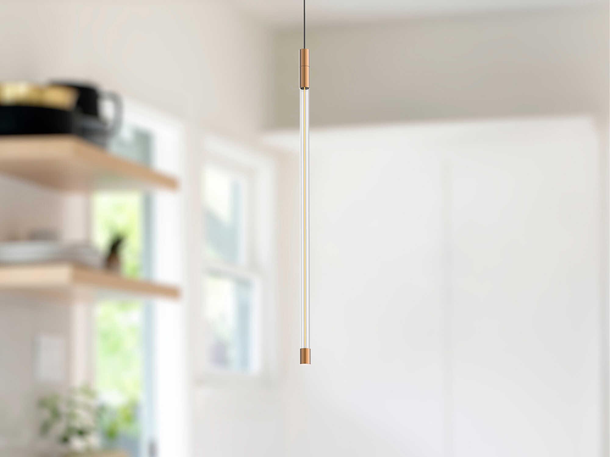 Kuzco Lighting Motif Brushed Gold Linear Mini Pendant