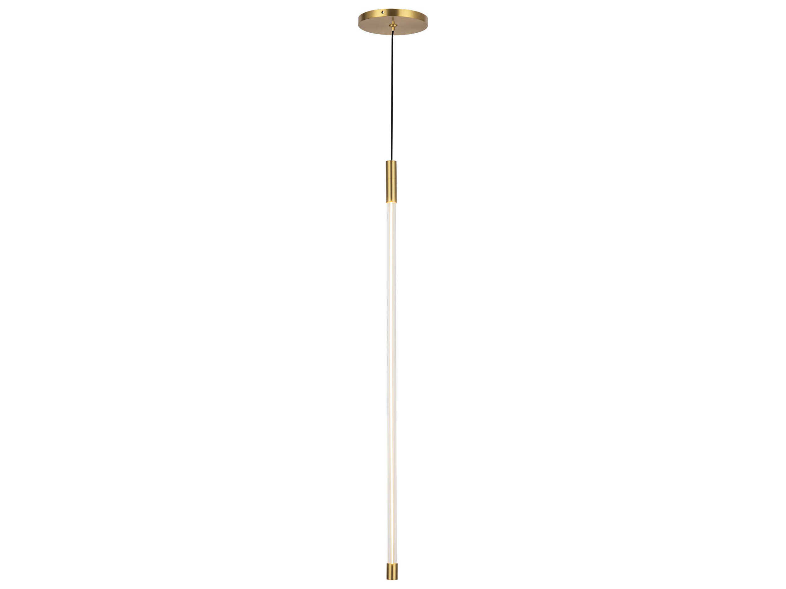 Kuzco Lighting Motif Brushed Gold Linear Mini Pendant