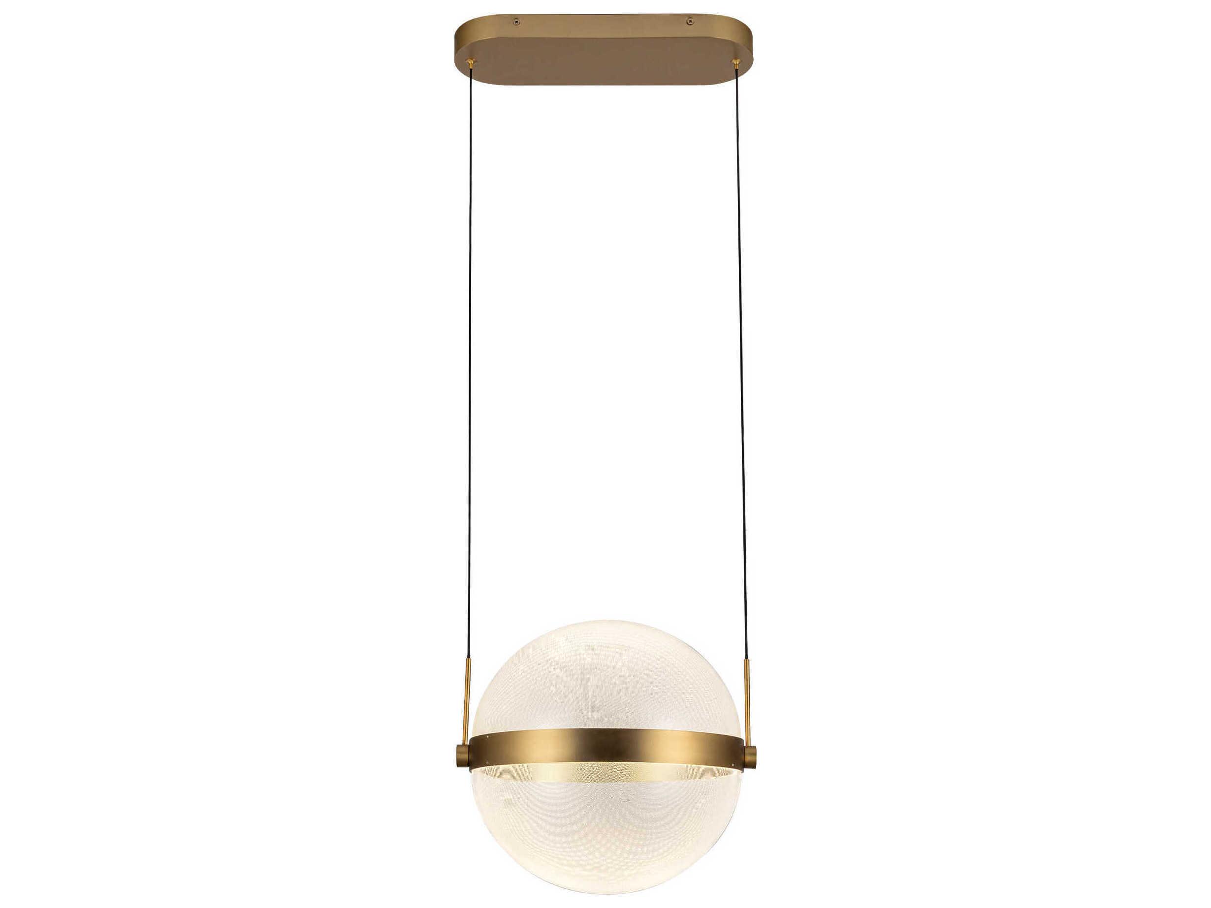 Kuzco Lighting Pisces Brushed Gold Globe Mini Pendant