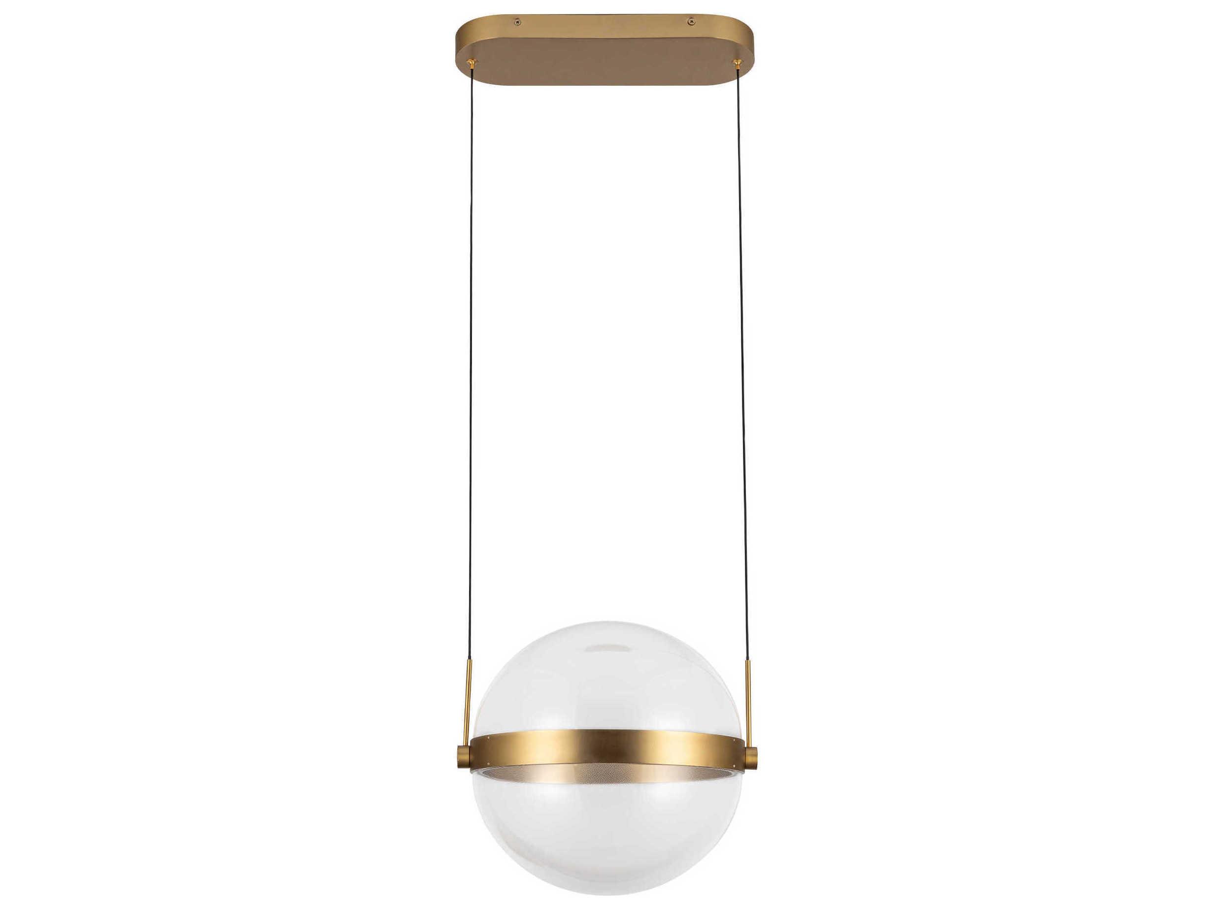 Kuzco Lighting Pisces Brushed Gold Globe Mini Pendant