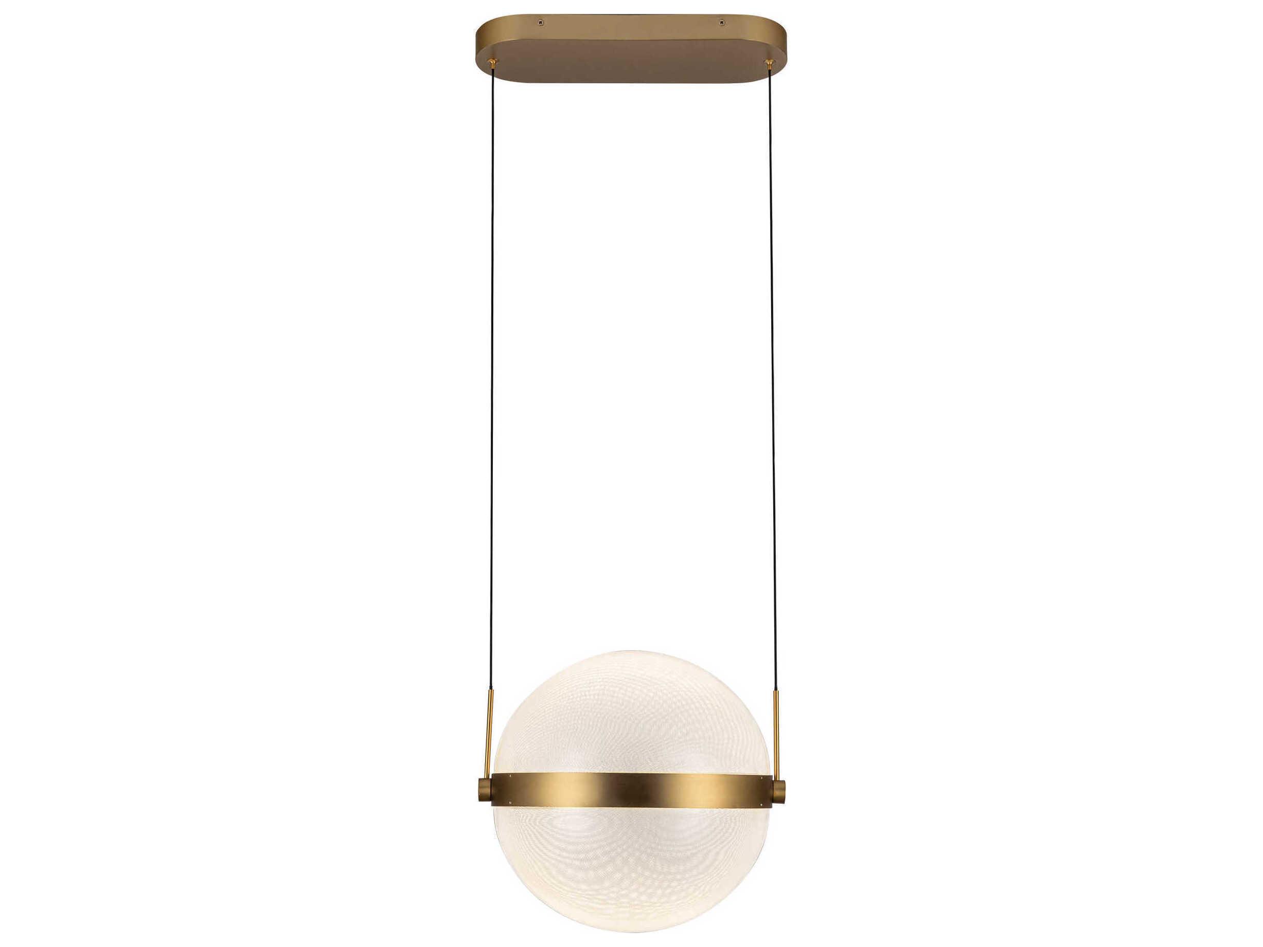 Kuzco Lighting Pisces Brushed Gold Globe Mini Pendant