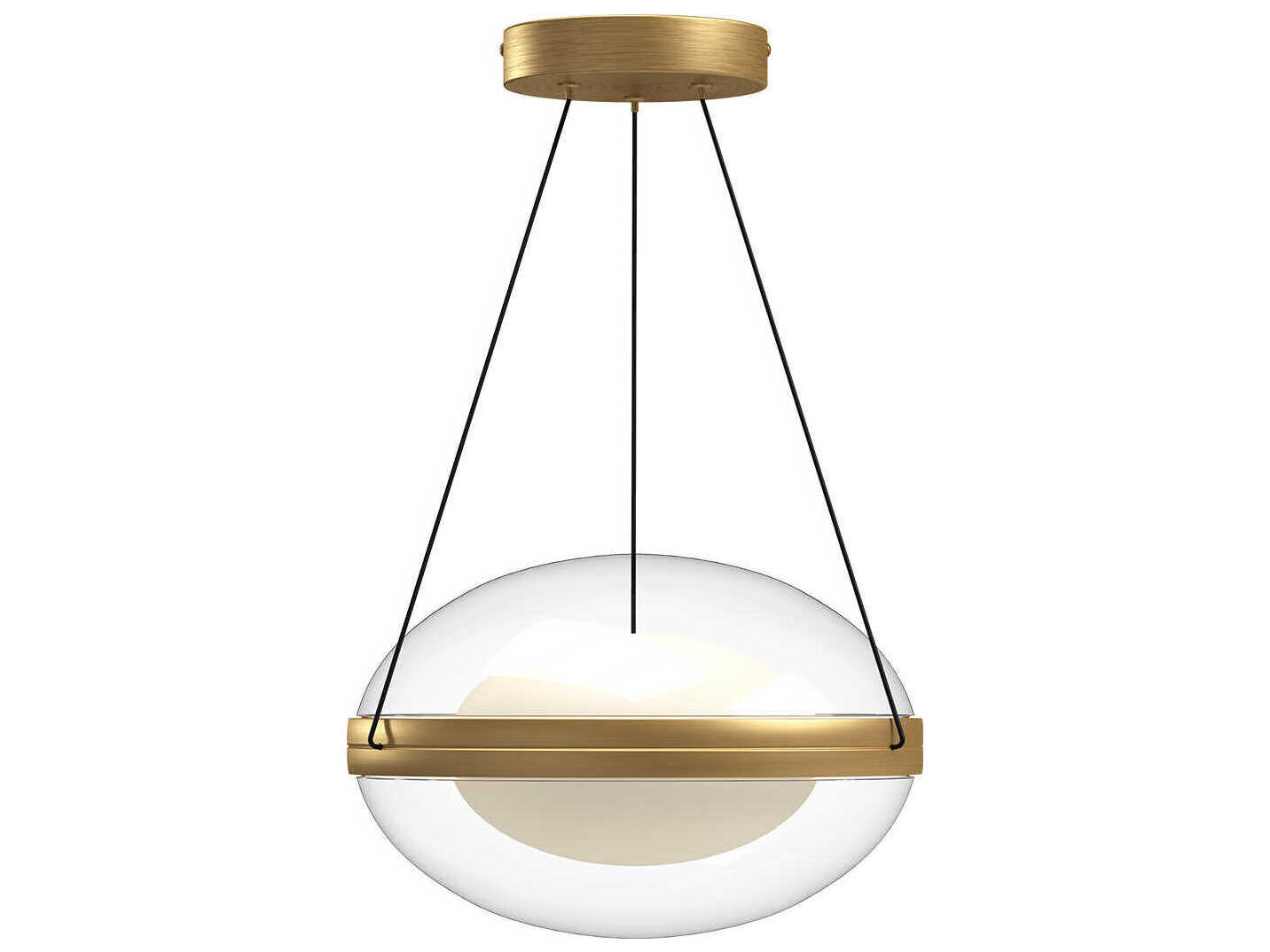 Kuzco Lighting Virgo Brushed Gold Globe Mini Pendant