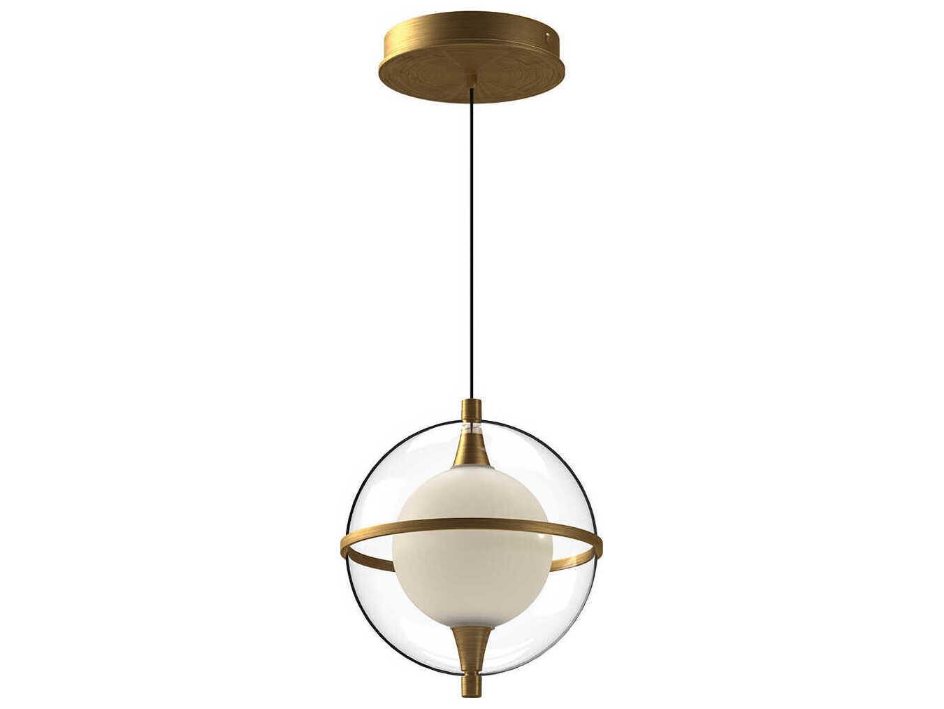 Kuzco Lighting Aries Brushed Gold Geometric Globe Mini Pendant