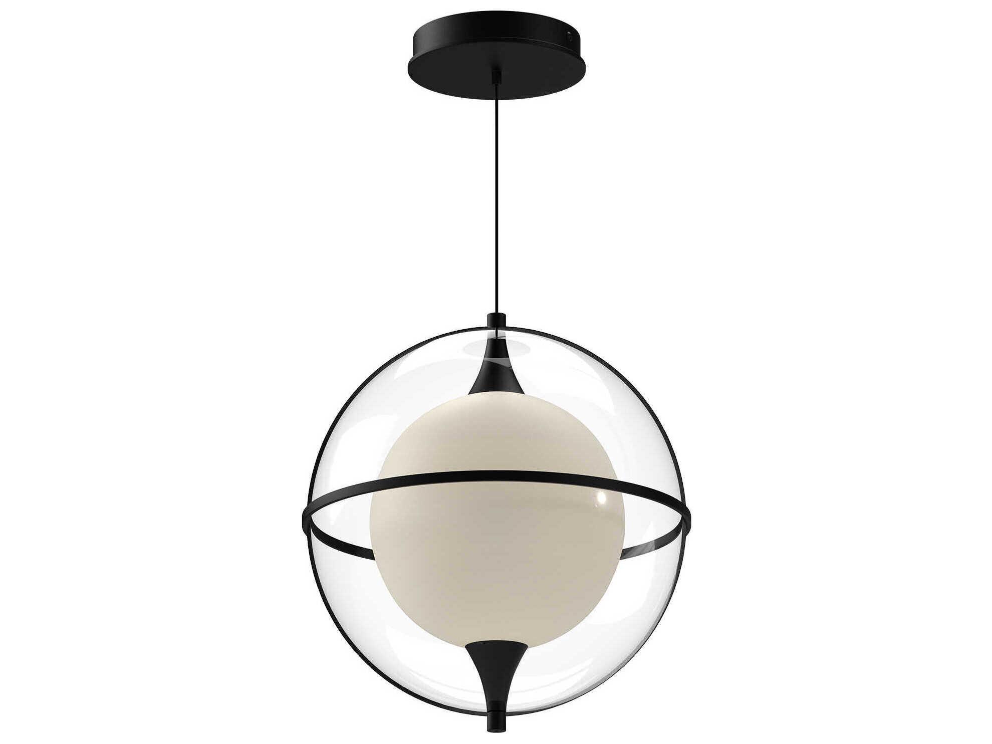 Kuzco Lighting Aries Black Geometric Globe Pendant