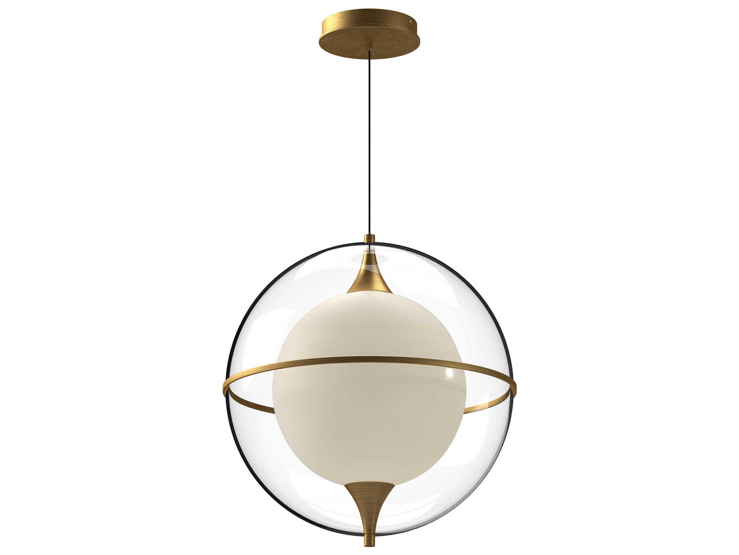 Kuzco Lighting Aries Brushed Gold Geometric Globe Pendant