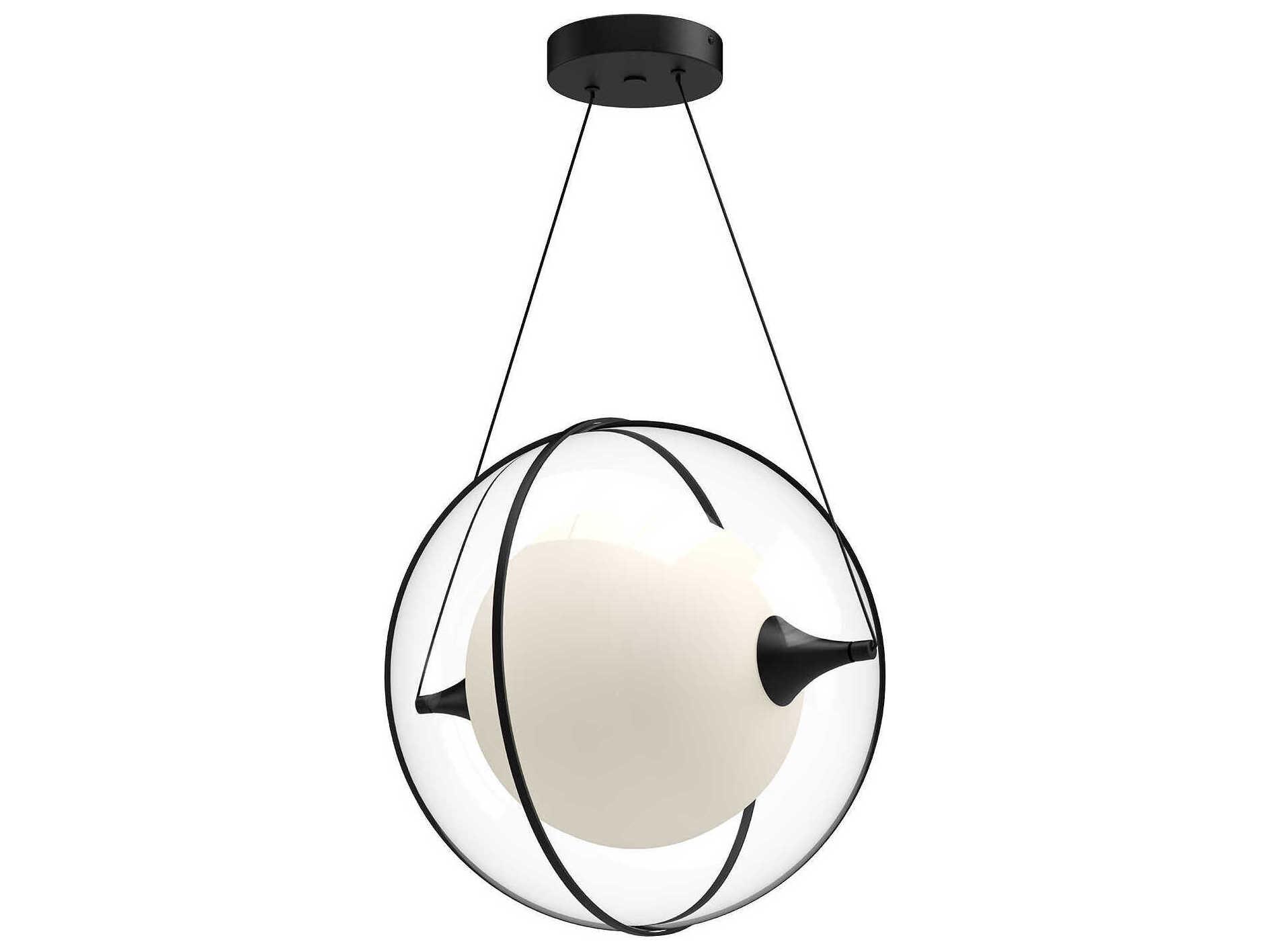 Kuzco Lighting Aries Black Geometric Globe Pendant