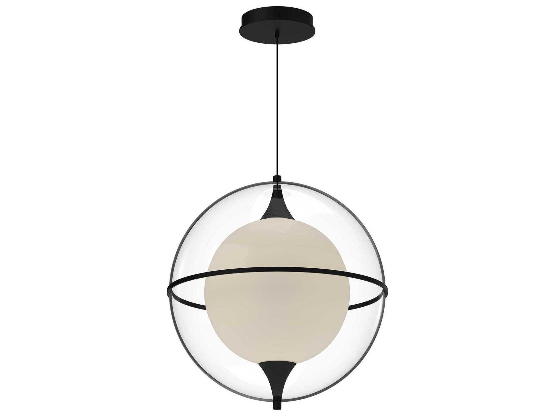 Kuzco Lighting Aries Black Geometric Globe Pendant