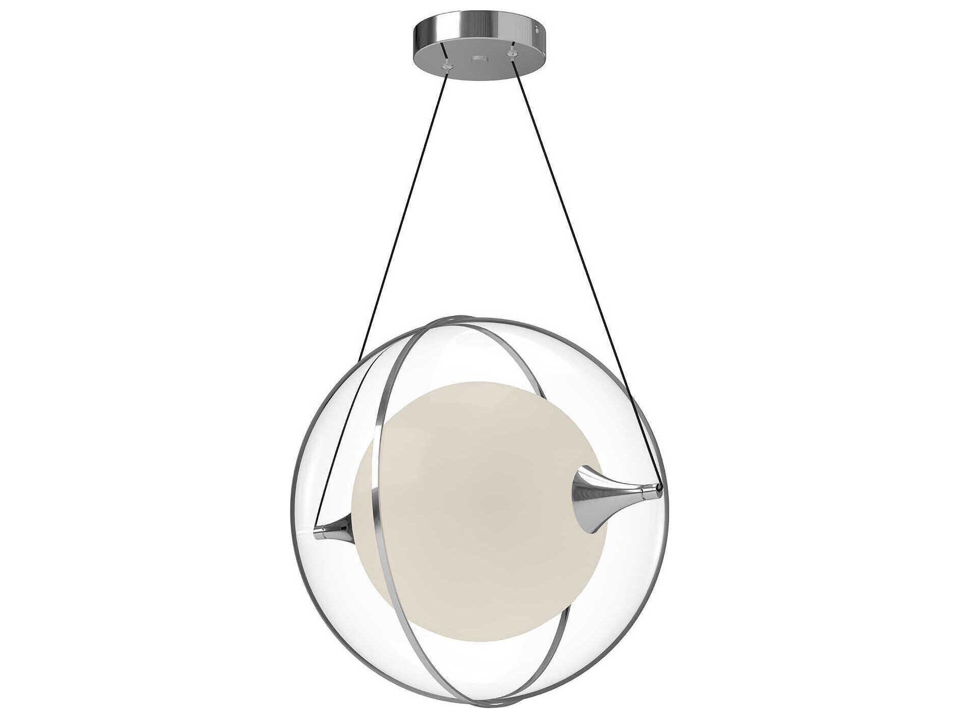 Kuzco Lighting Aries Chrome Geometric Globe Pendant