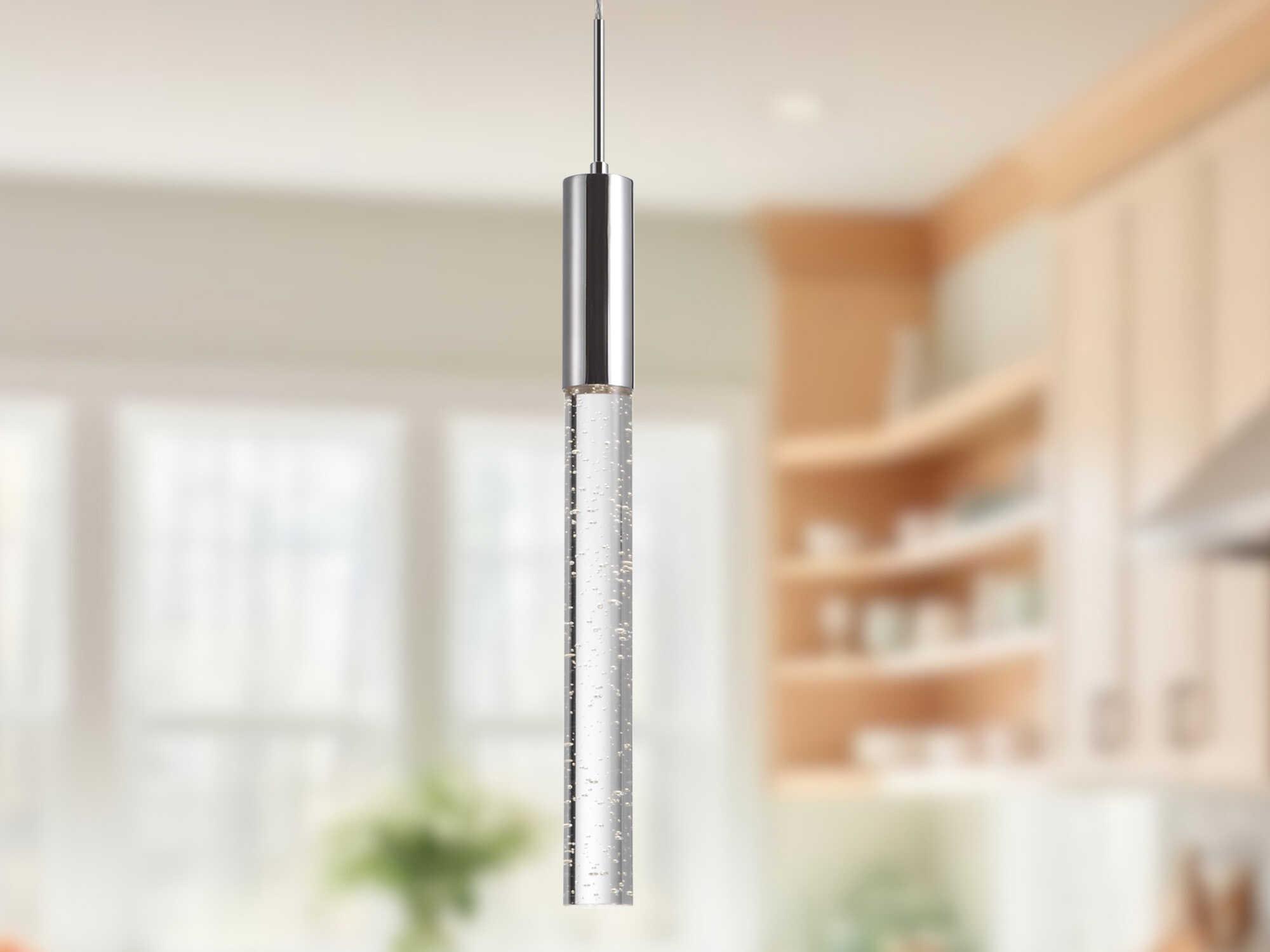 Kuzco Lighting Pendula Chrome Cylinder Mini Pendant