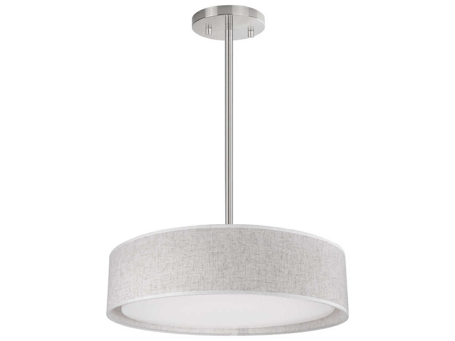 Kuzco Lighting Dalton Beige Brown Drum Pendant
