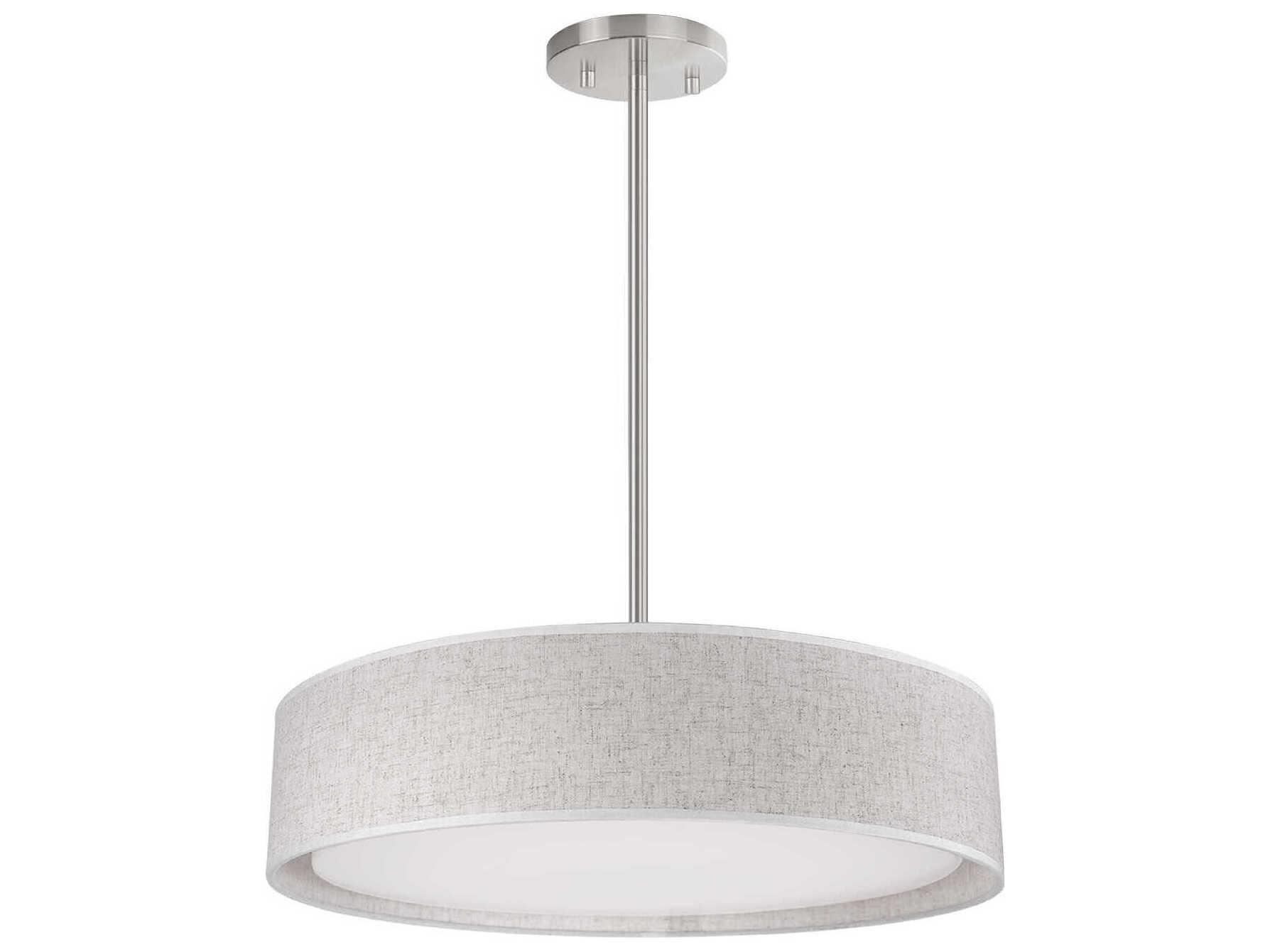Kuzco Lighting Dalton Beige Brown Drum Pendant