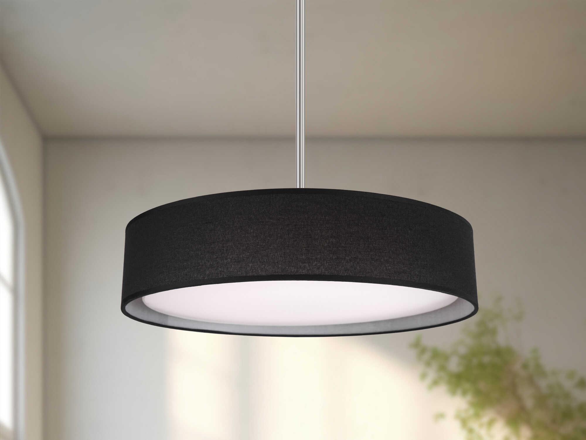 Kuzco Lighting Dalton Black Drum Pendant