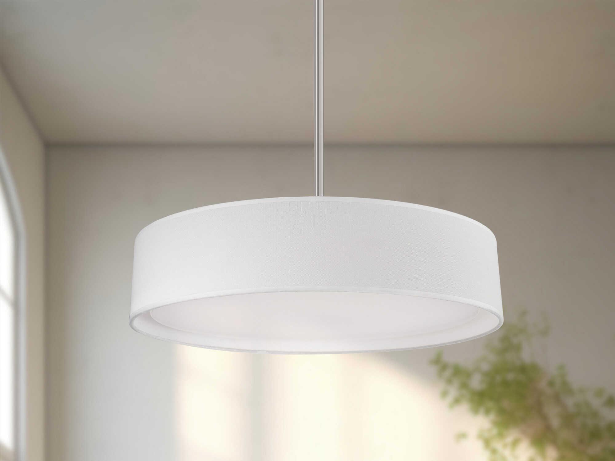 Kuzco Lighting Dalton White Drum Pendant