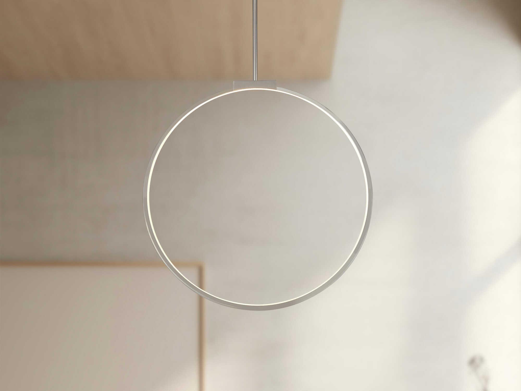 Kuzco Lighting Cirque Brushed Nickel Round Island Pendant