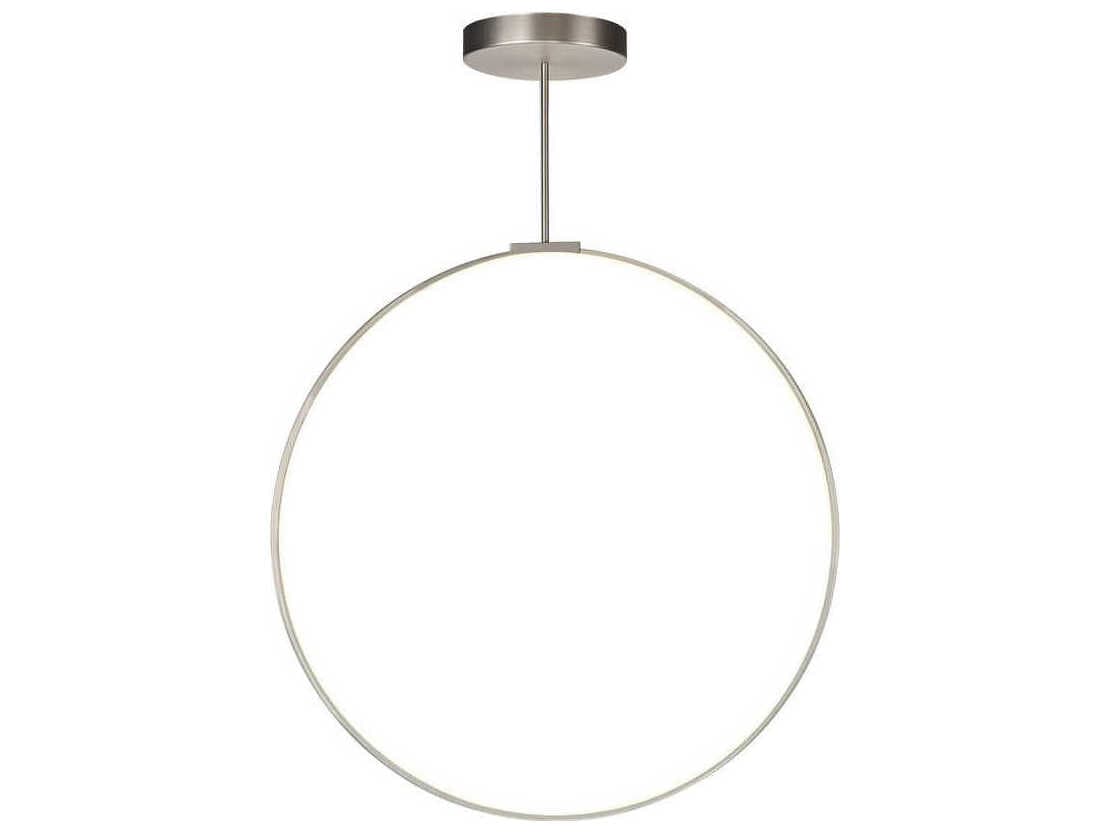 Kuzco Lighting Cirque Brushed Nickel Round Island Pendant