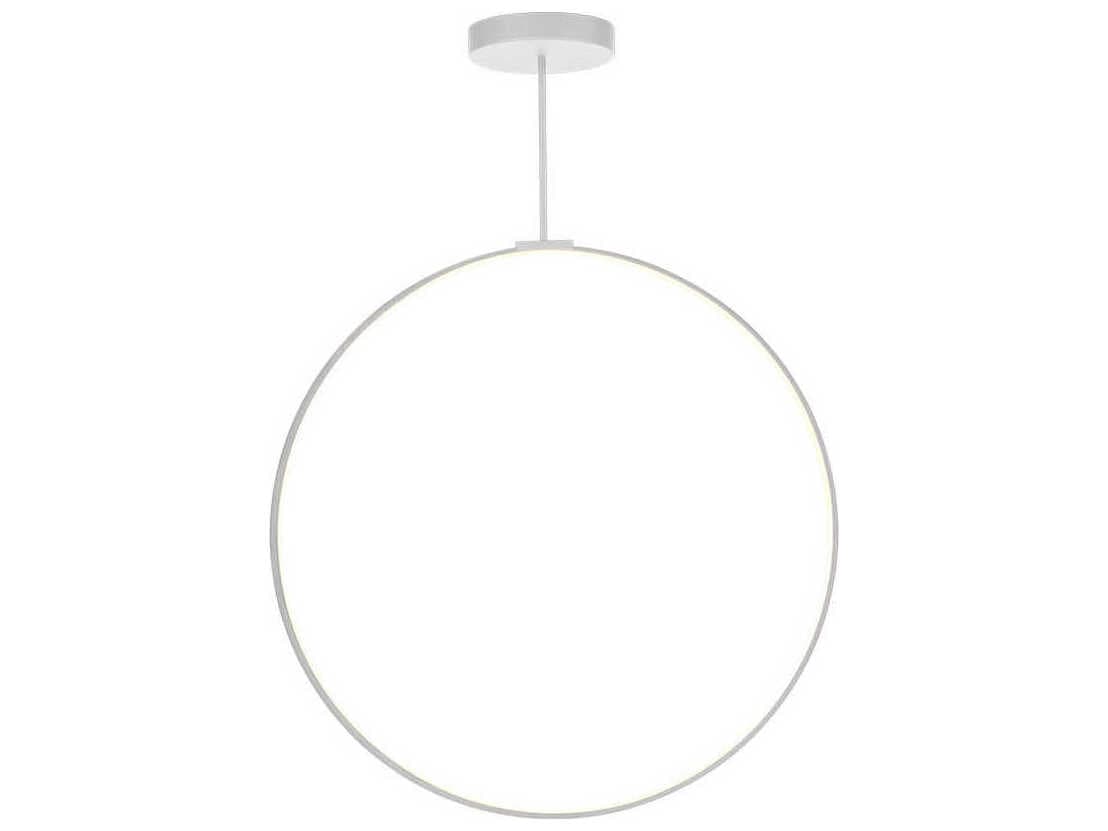 Kuzco Lighting Cirque White Round Island Pendant