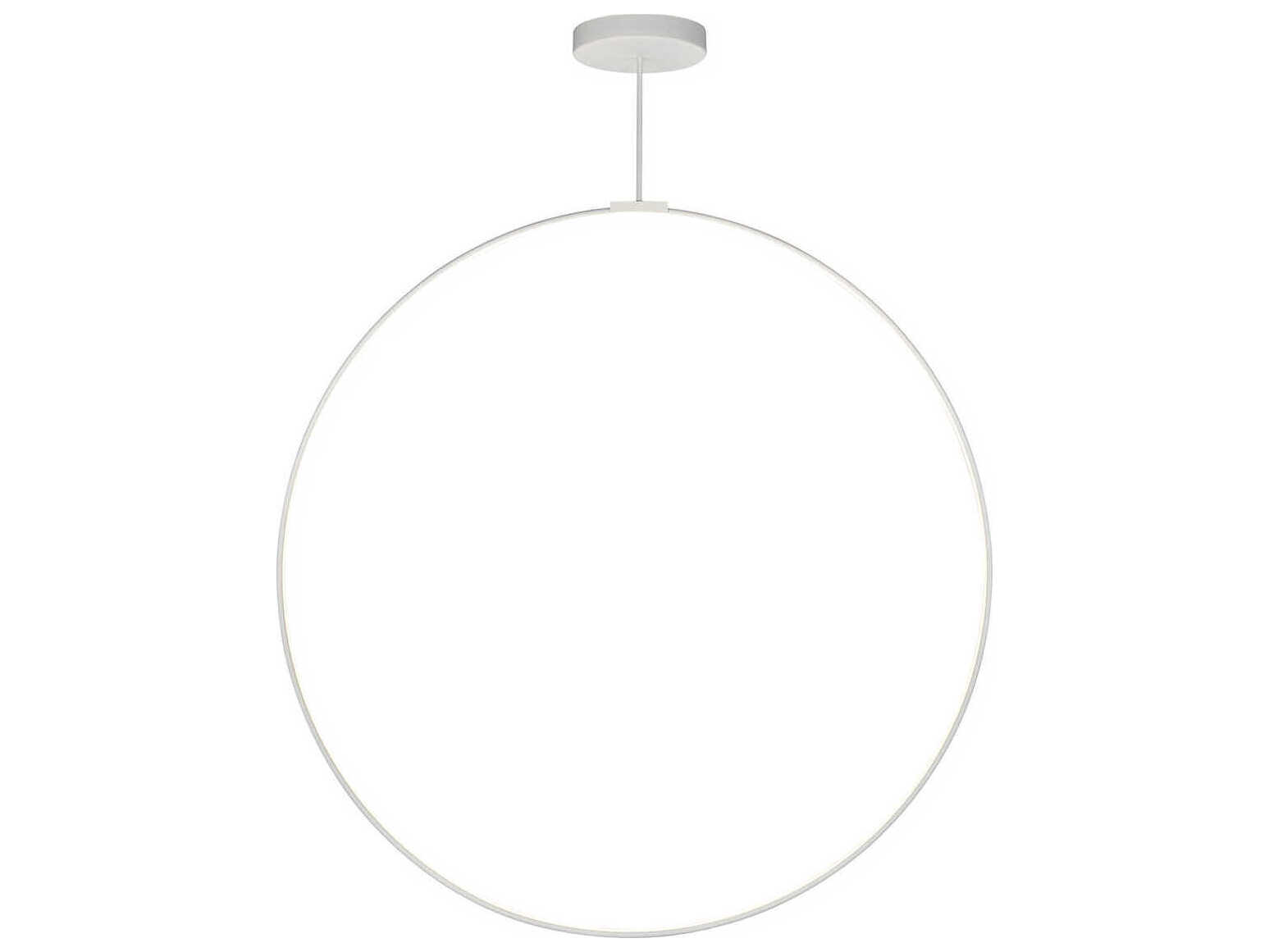 Kuzco Lighting Cirque White Round Island Pendant