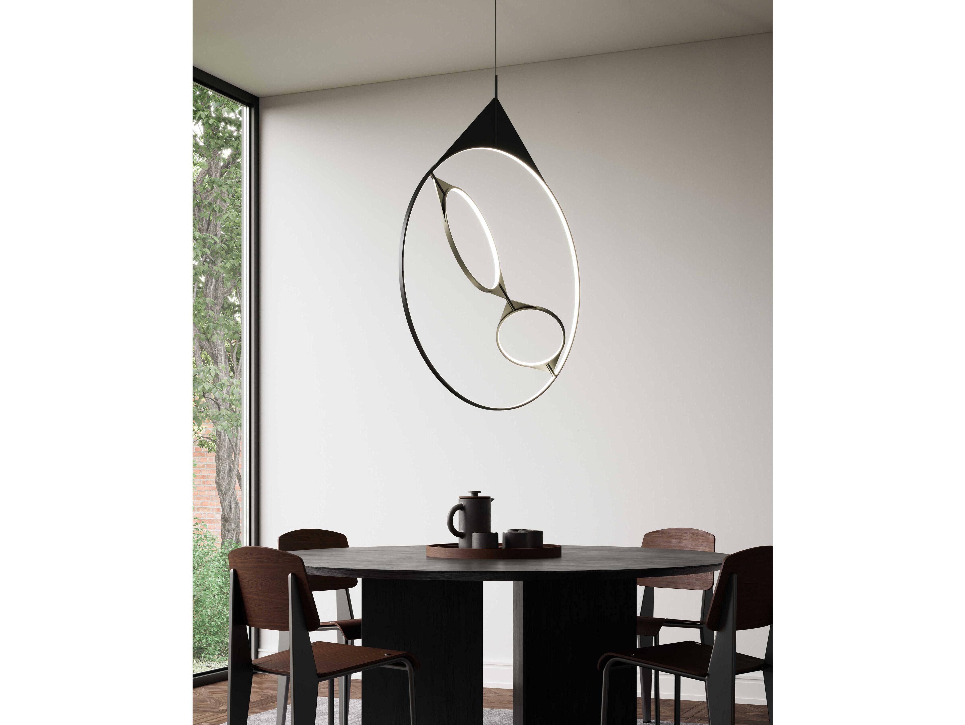 Kuzco Lighting Serif Black Geometric Pendant