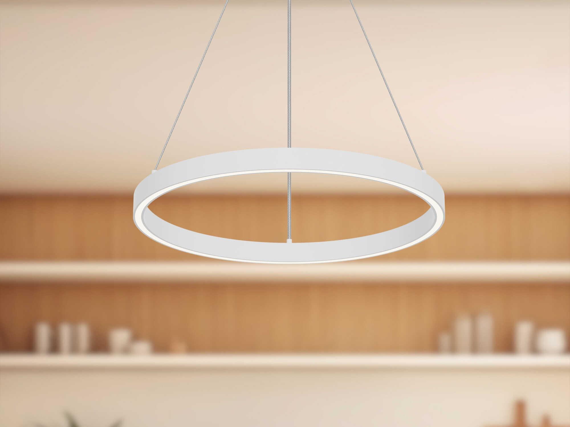 Kuzco Lighting Cerchio White Round Pendant