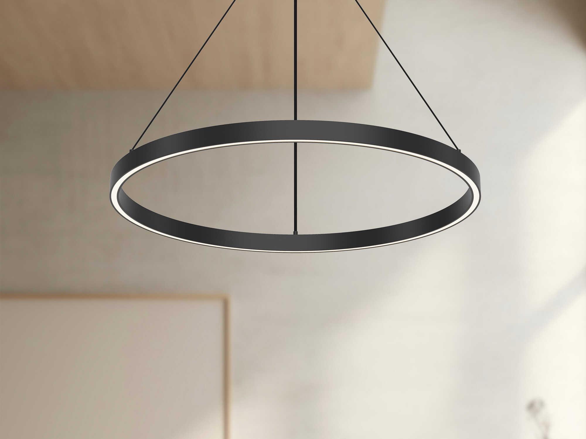 Kuzco Lighting Cerchio Black Round Pendant