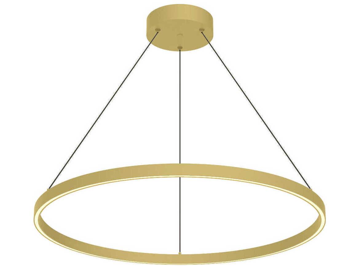Kuzco Lighting Cerchio Brushed Gold Round Pendant