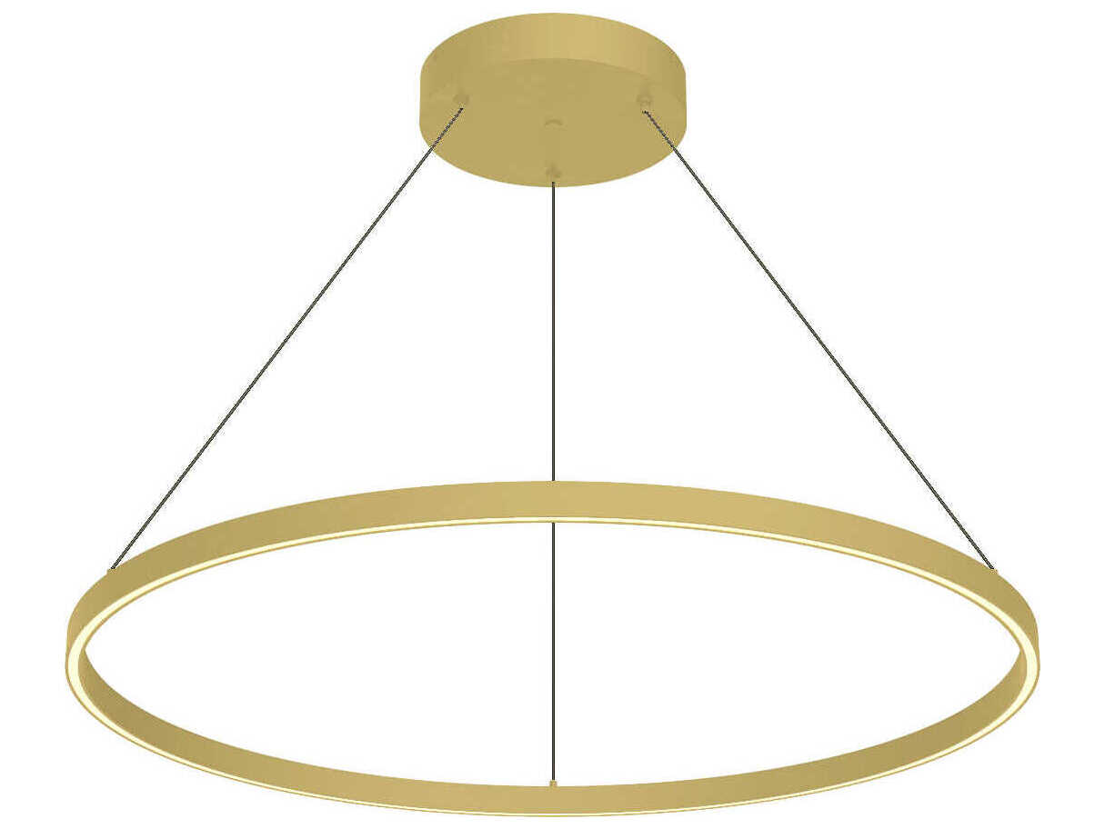 Kuzco Lighting Cerchio Brushed Gold Round Pendant