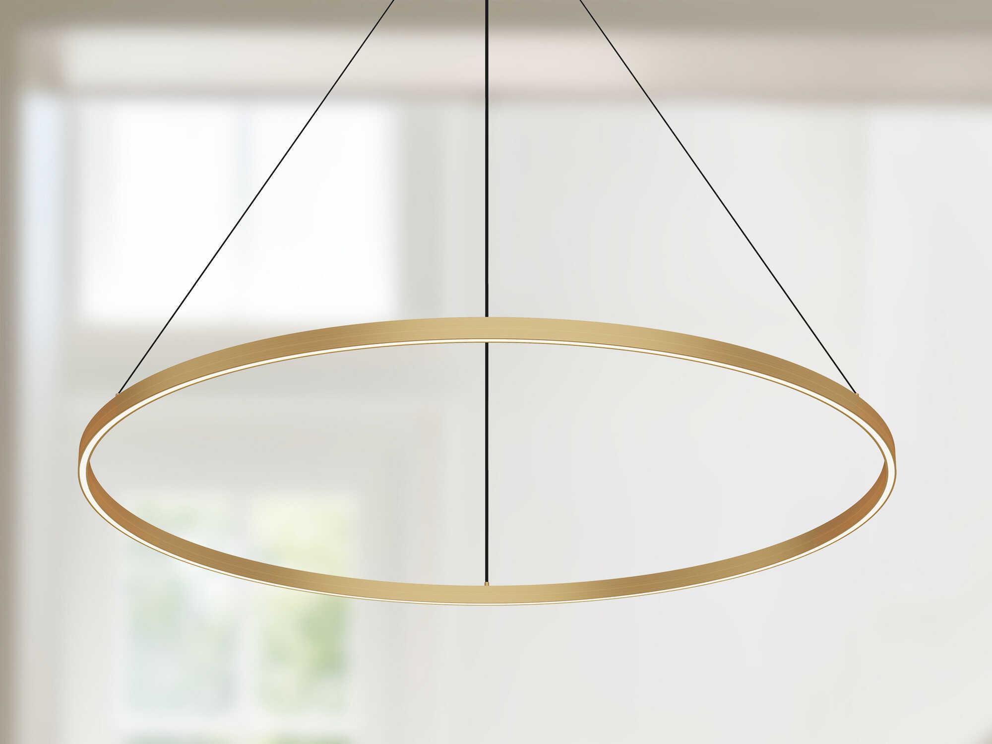 Kuzco Lighting Cerchio Brushed Gold Round Pendant