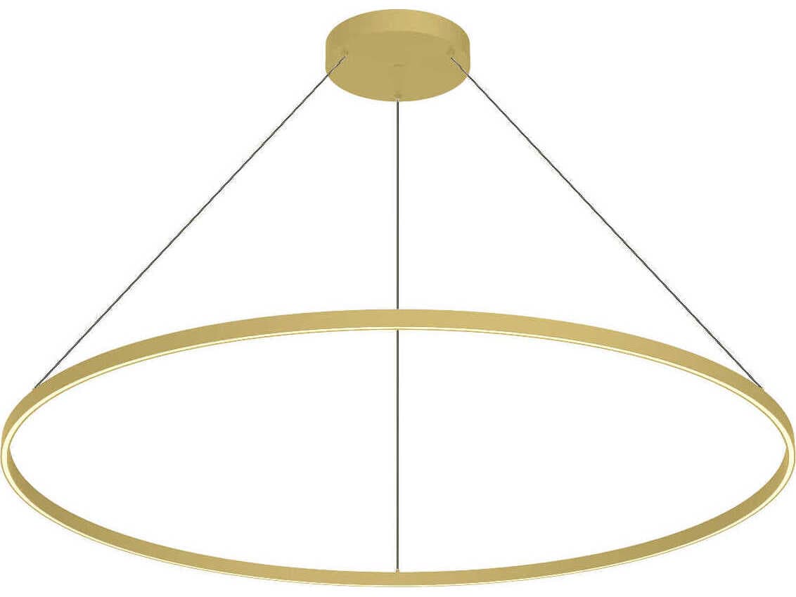 Kuzco Lighting Cerchio Brushed Gold Round Pendant