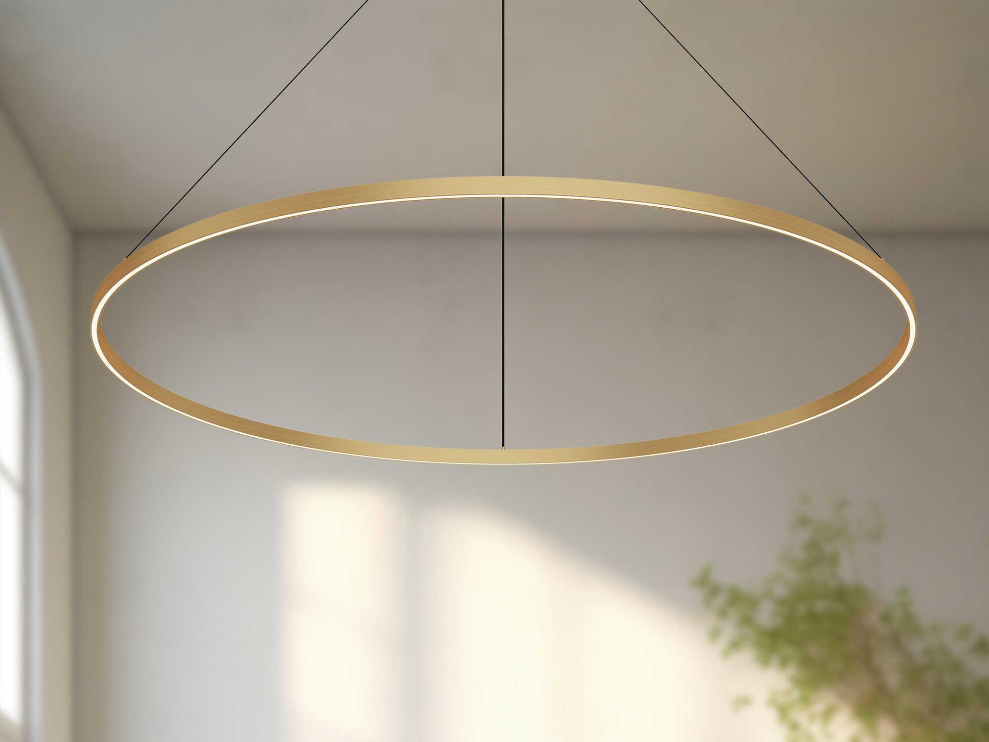 Kuzco Lighting Cerchio Brushed Gold Round Pendant