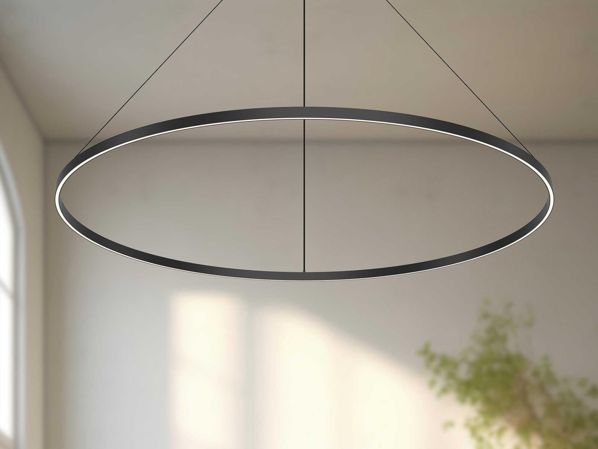 Kuzco Lighting Cerchio Black Round Pendant