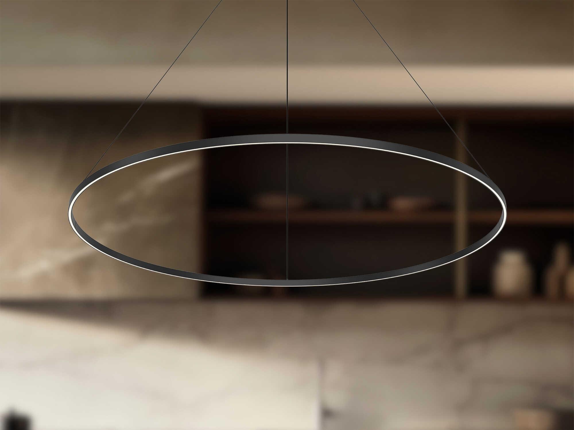 Kuzco Lighting Cerchio Black Round Pendant