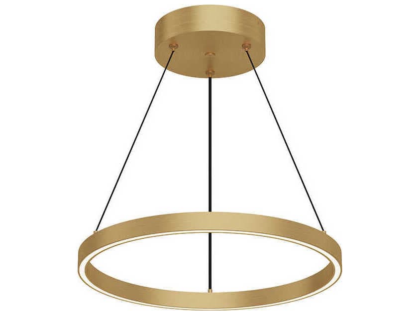 Kuzco Lighting Cerchio Brushed Gold Round Pendant