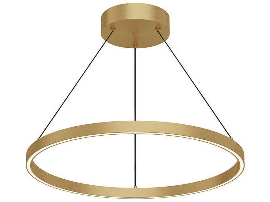 Kuzco Lighting Cerchio Brushed Gold Round Pendant