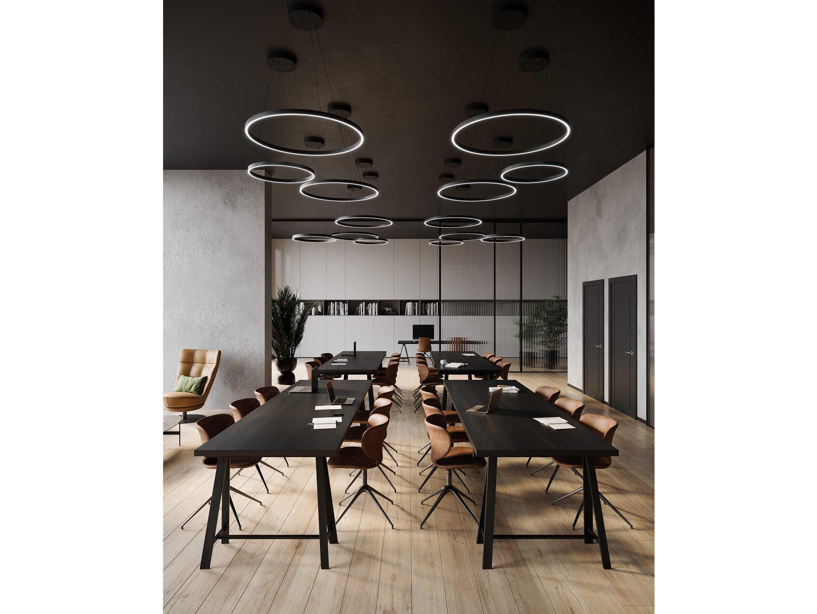 Kuzco Lighting Cerchio Black Round Pendant