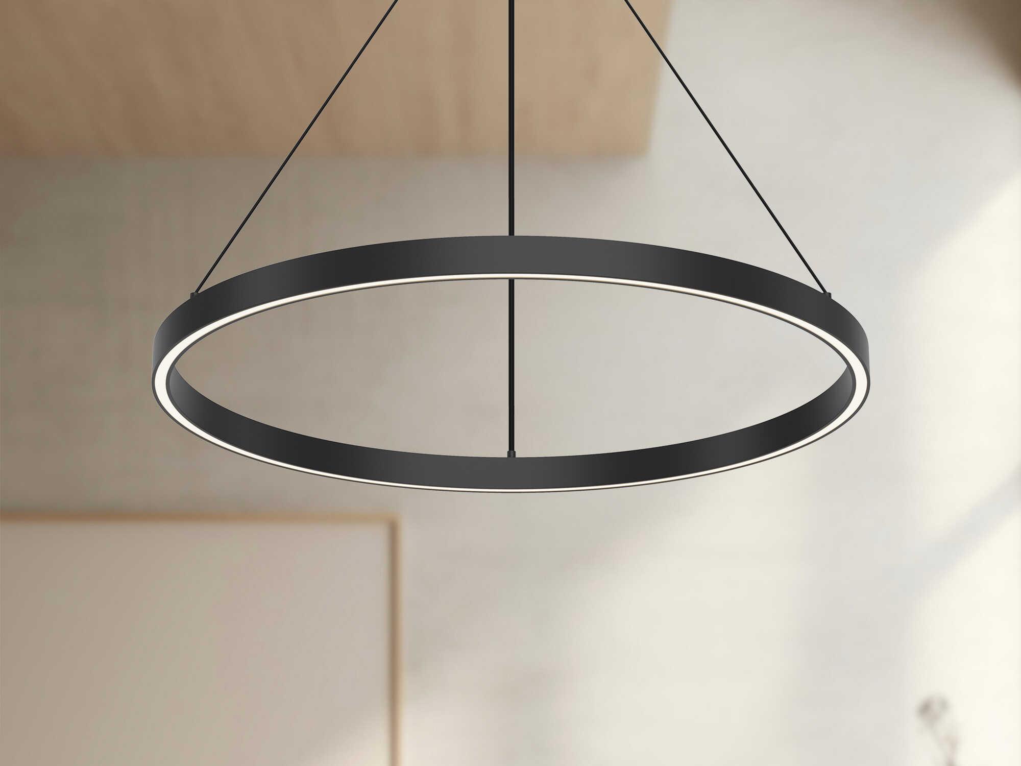 Kuzco Lighting Cerchio Black Round Pendant