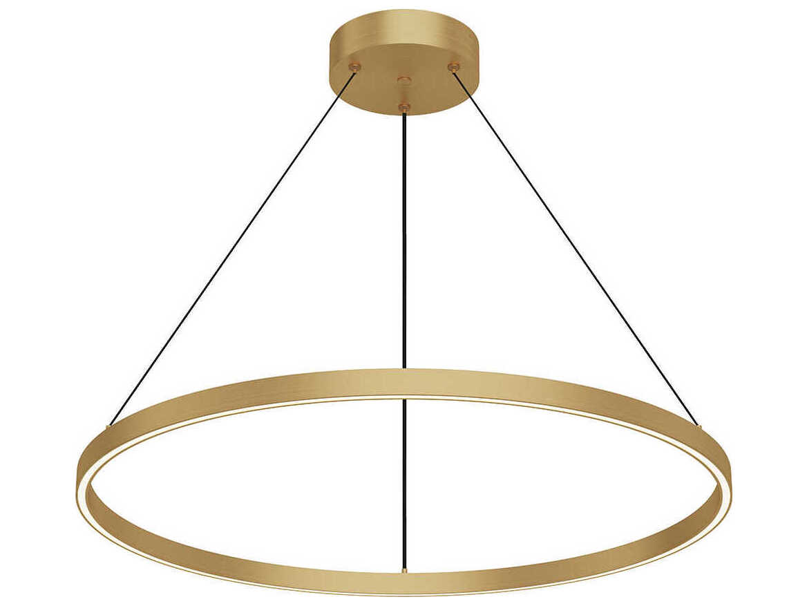 Kuzco Lighting Cerchio Brushed Gold Round Pendant