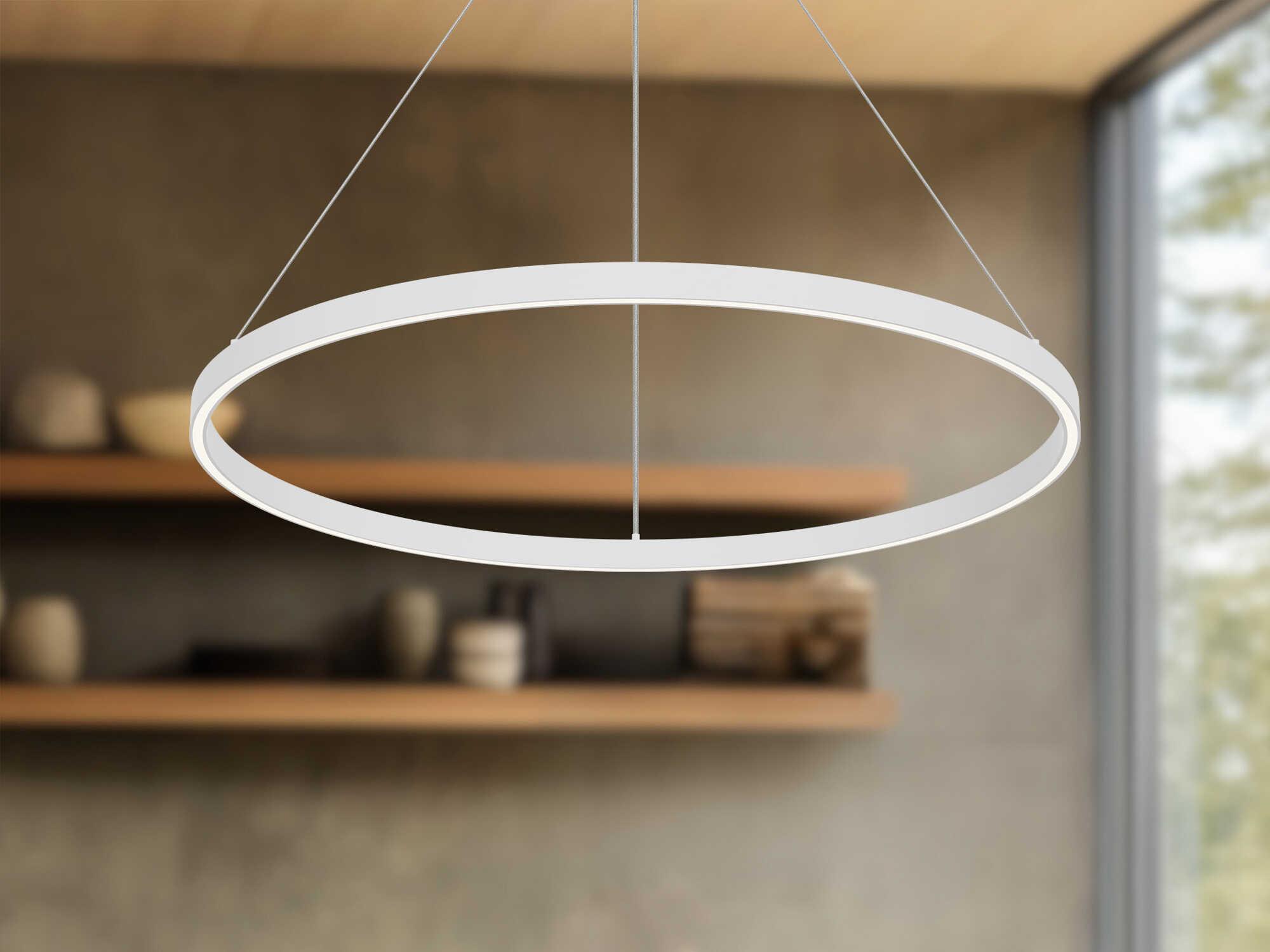 Kuzco Lighting Cerchio White Round Pendant