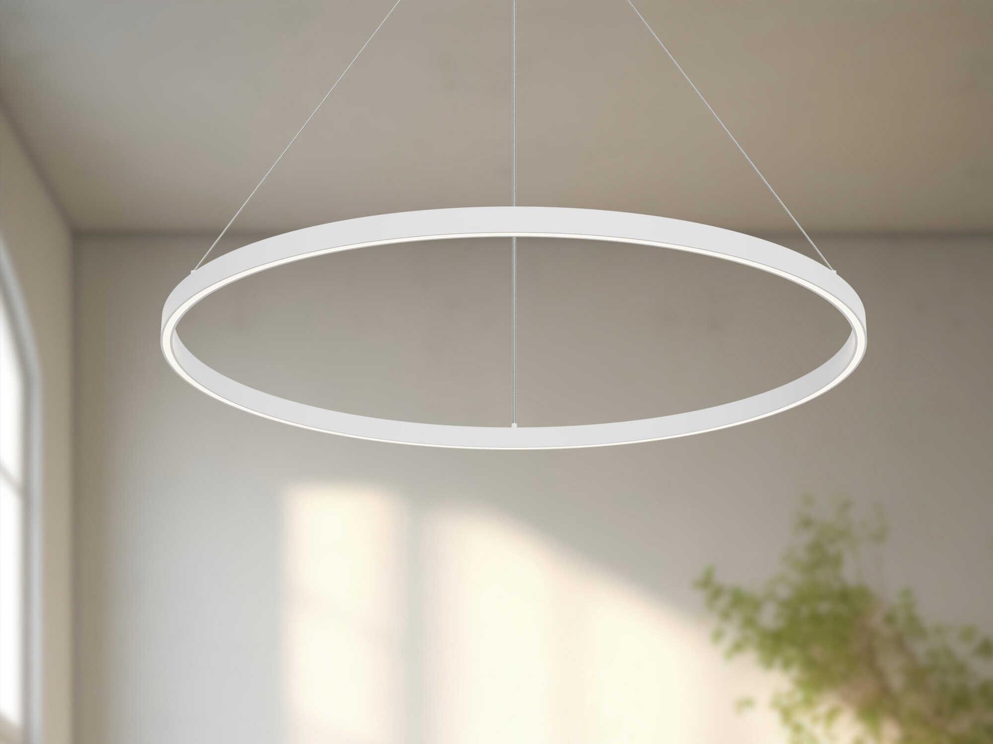 Kuzco Lighting Cerchio White Round Pendant