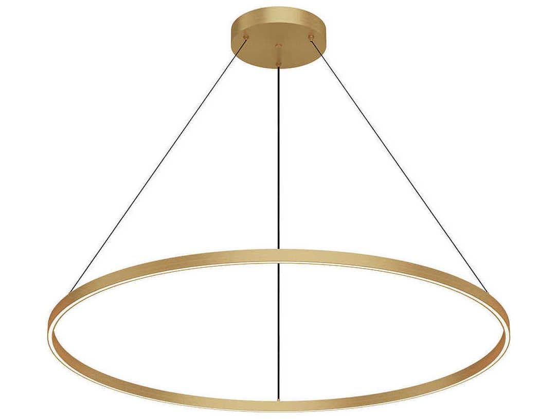 Kuzco Lighting Cerchio Brushed Gold Round Pendant