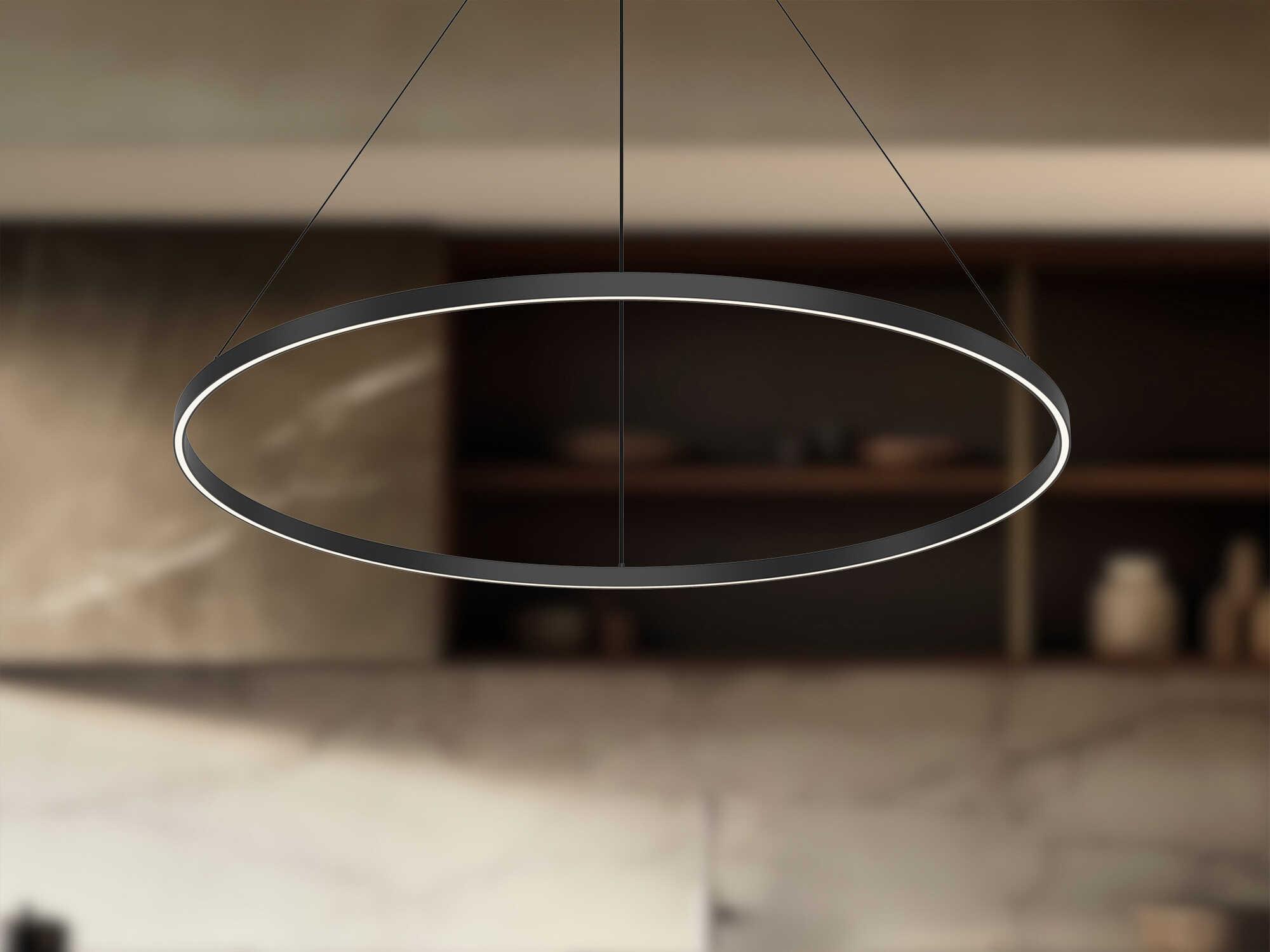 Kuzco Lighting Cerchio Black Round Pendant