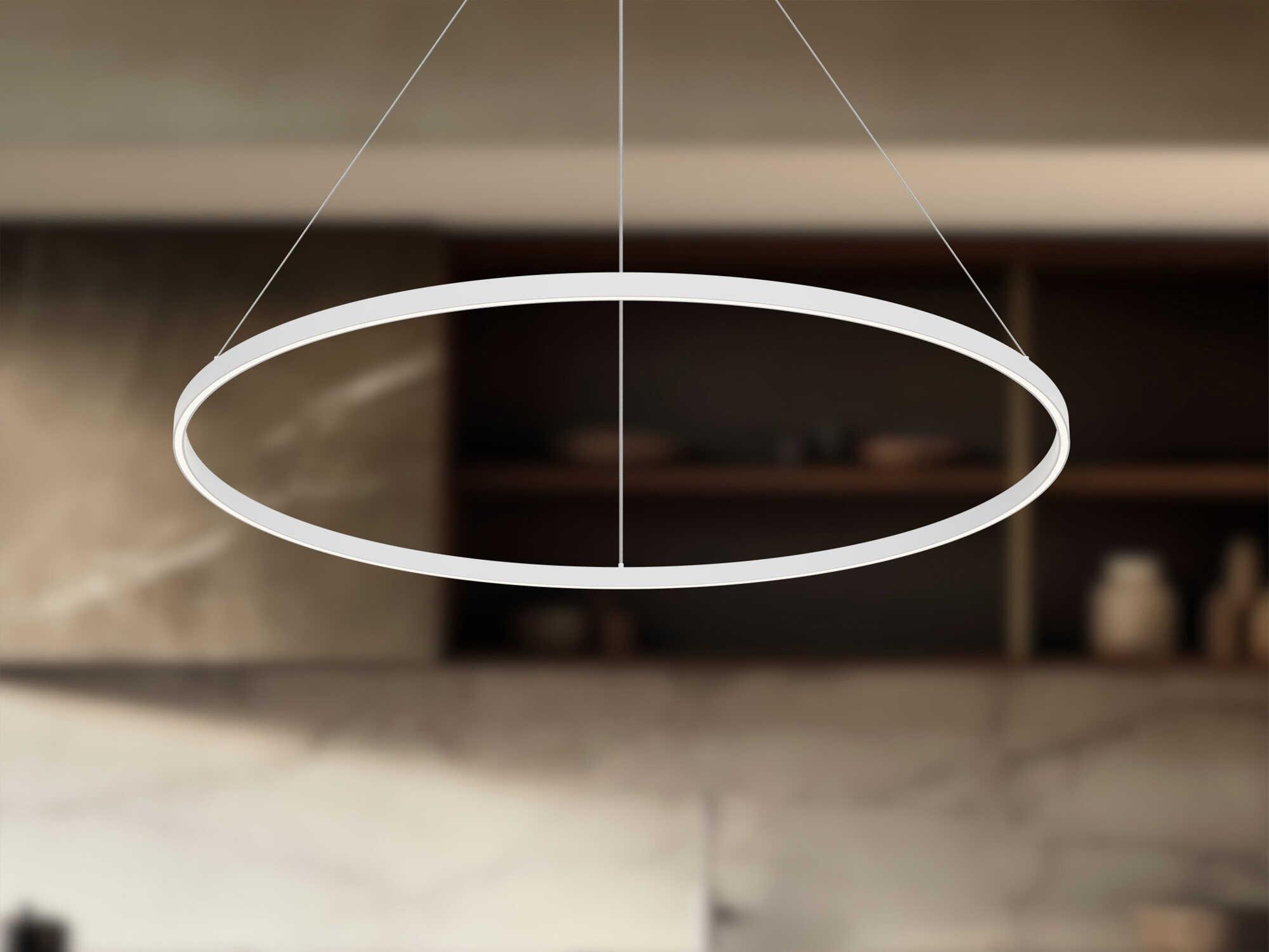 Kuzco Lighting Cerchio White Round Pendant