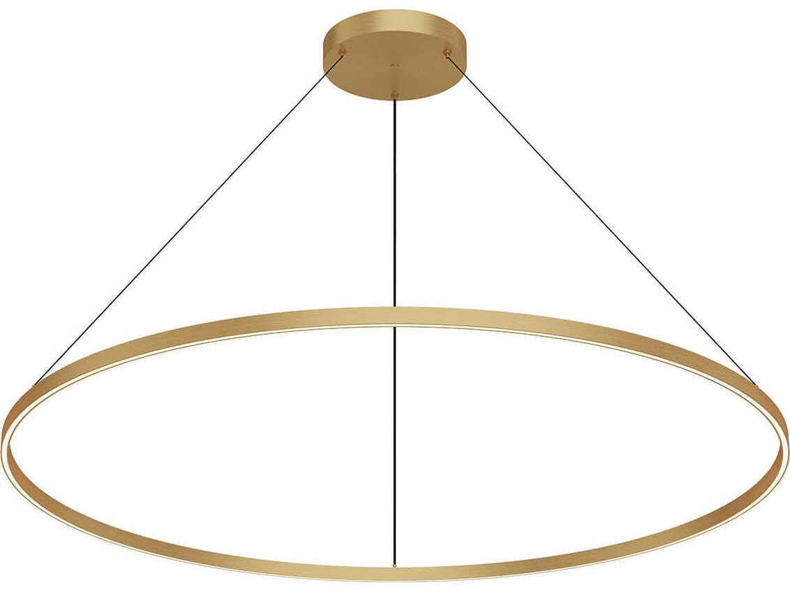 Kuzco Lighting Cerchio Brushed Gold Round Pendant
