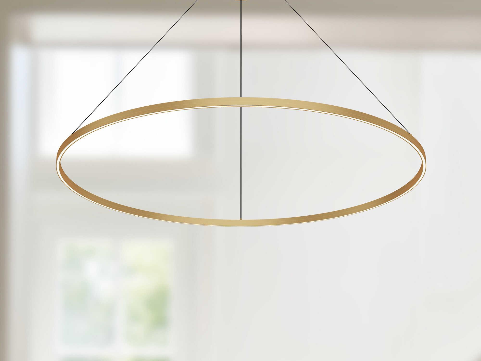 Kuzco Lighting Cerchio Brushed Gold Round Pendant