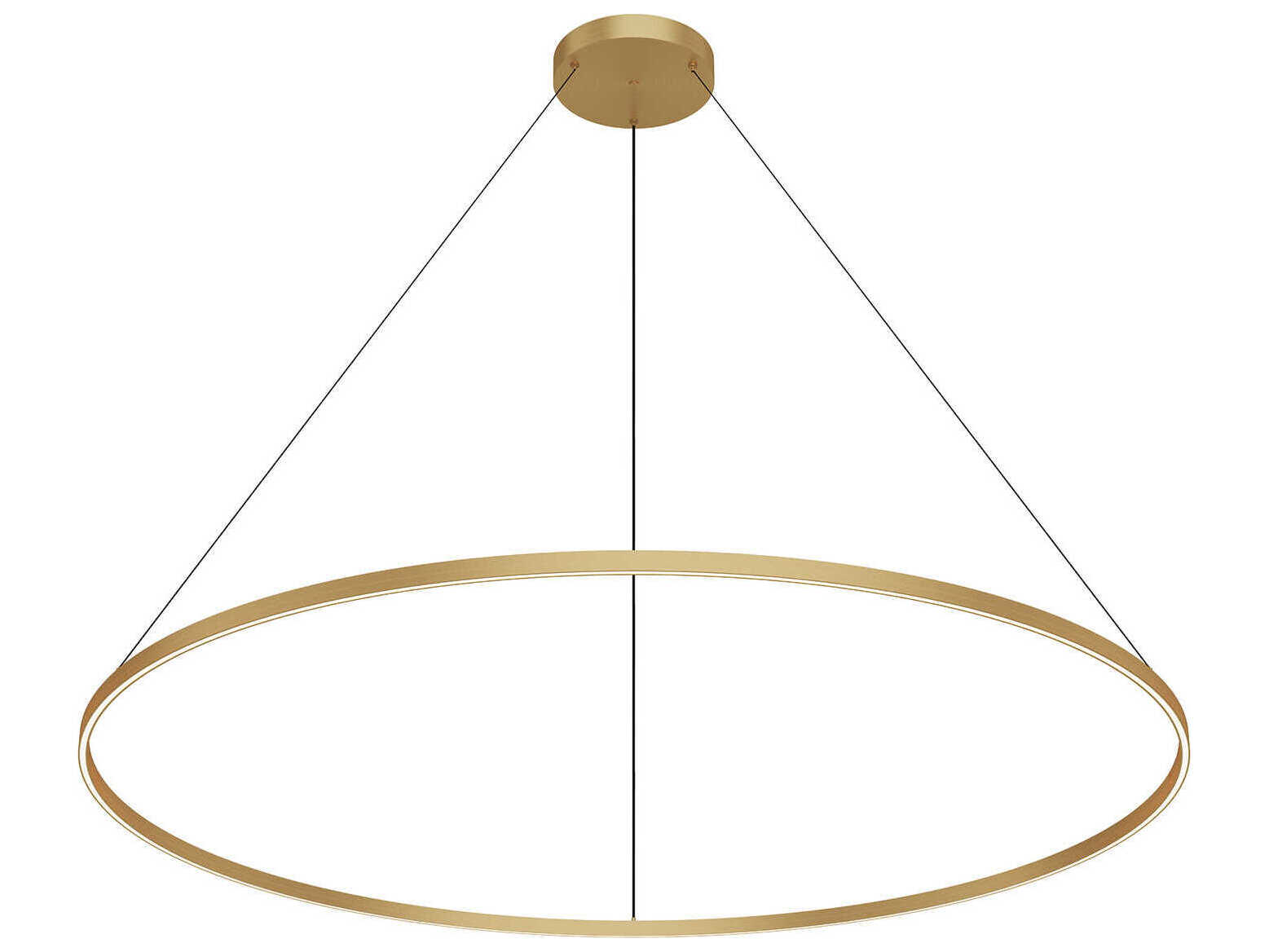 Kuzco Lighting Cerchio Brushed Gold Round Pendant