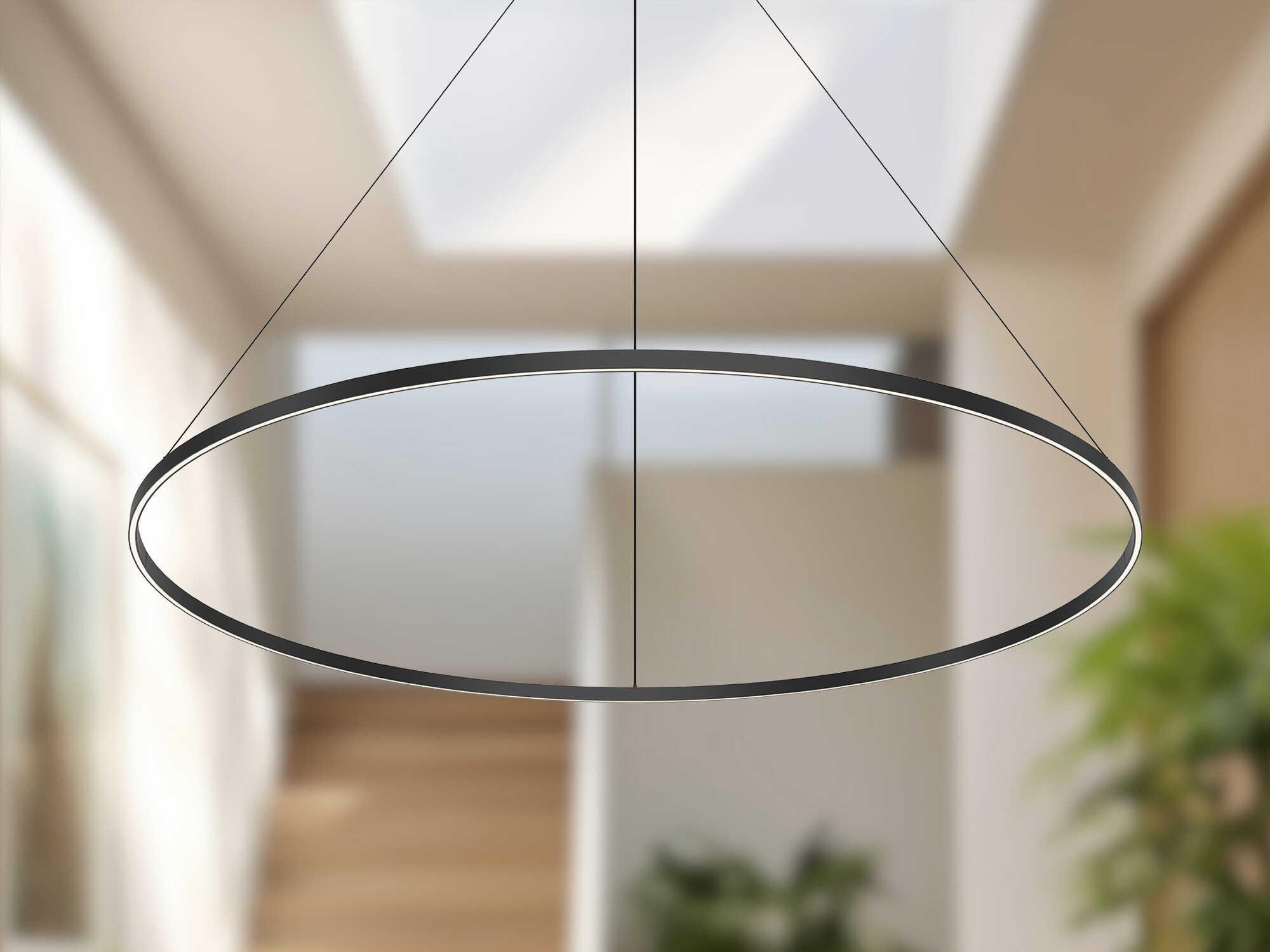 Kuzco Lighting Cerchio Black Round Pendant