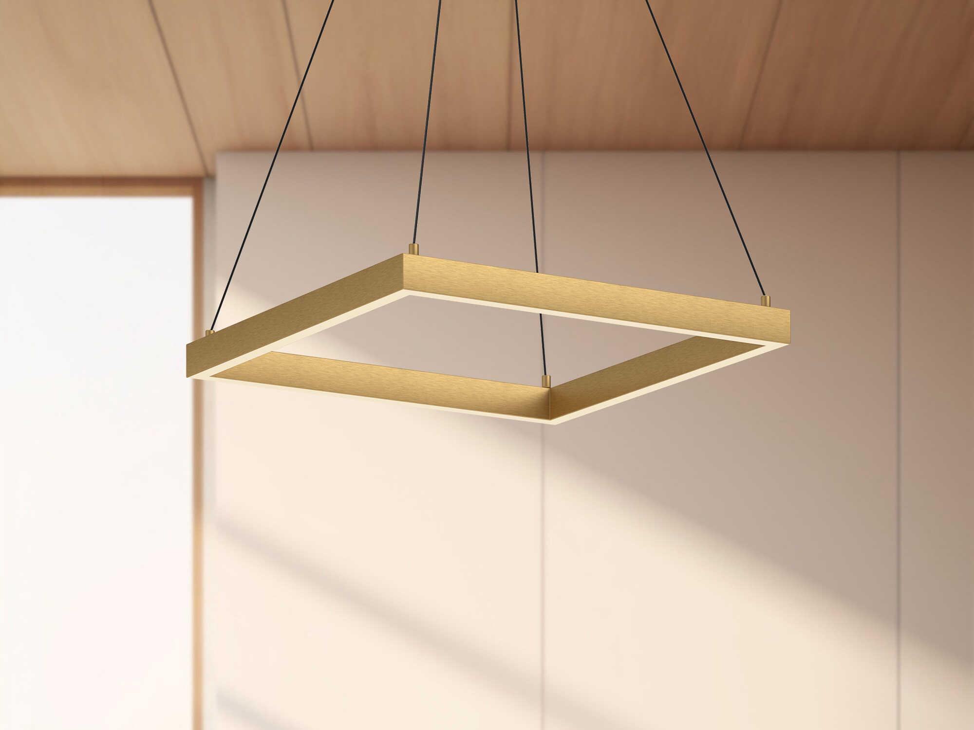 Kuzco Lighting Piazza Brushed Gold Linear Pendant