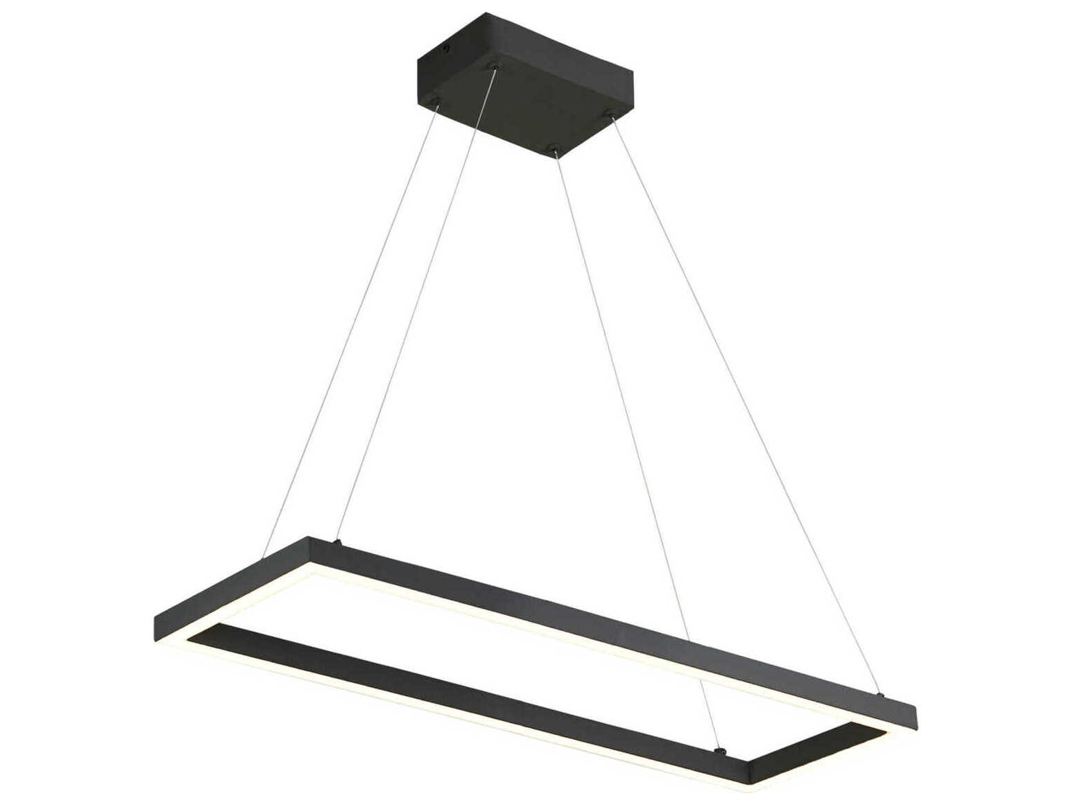 Kuzco Lighting Piazza Black Linear Island Pendant