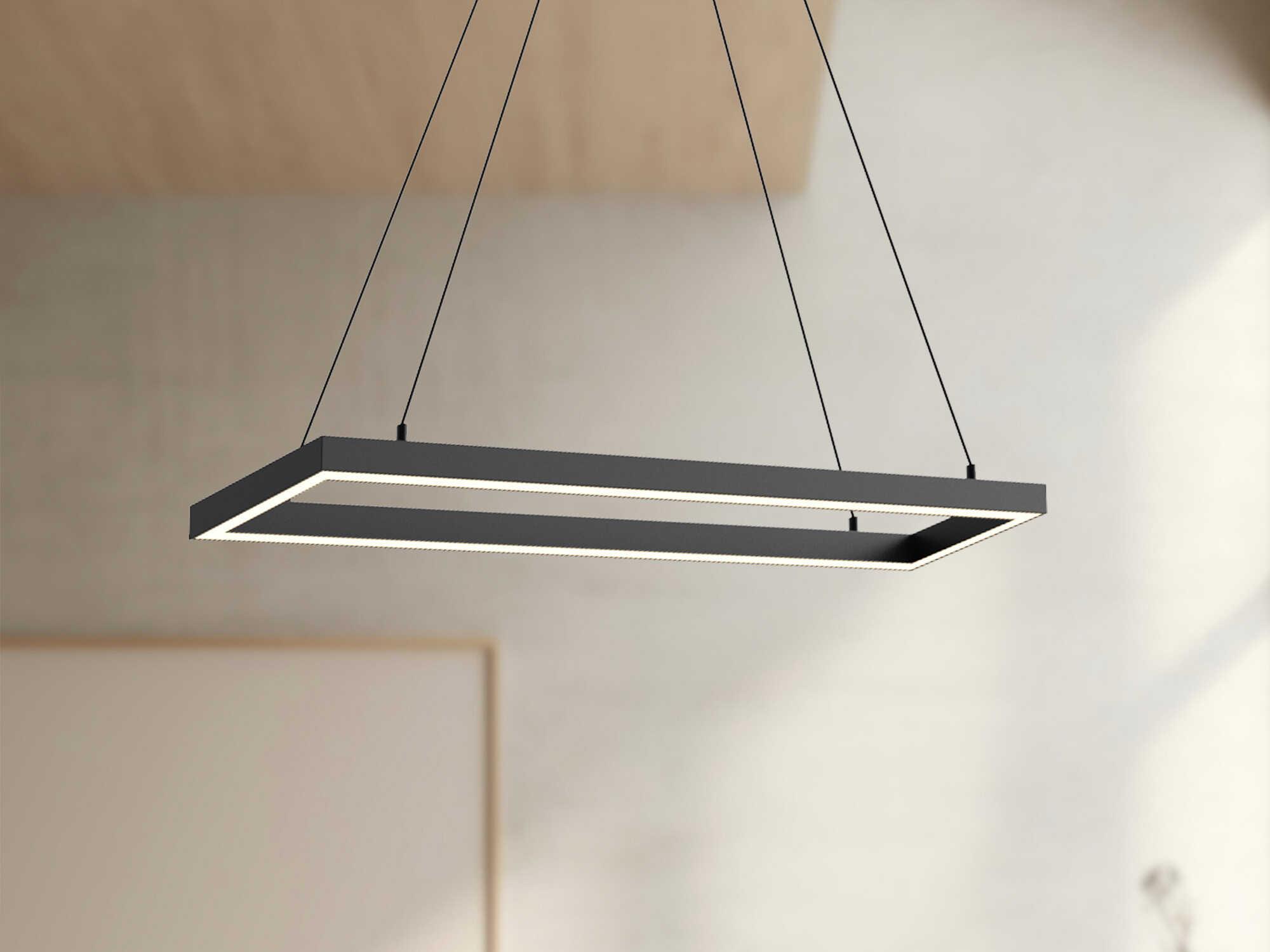 Kuzco Lighting Piazza Black Linear Island Pendant