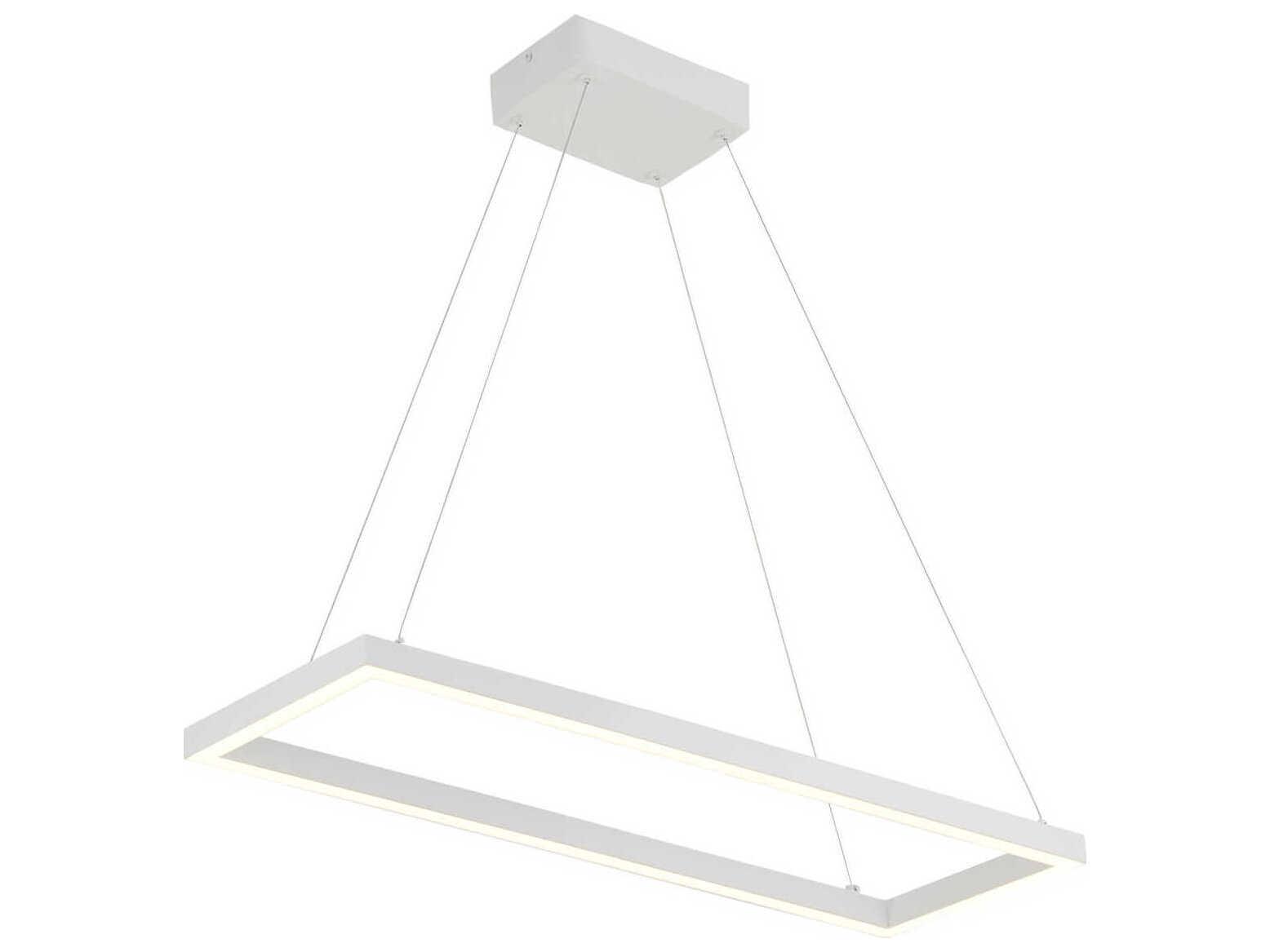 Kuzco Lighting Piazza White Linear Island Pendant