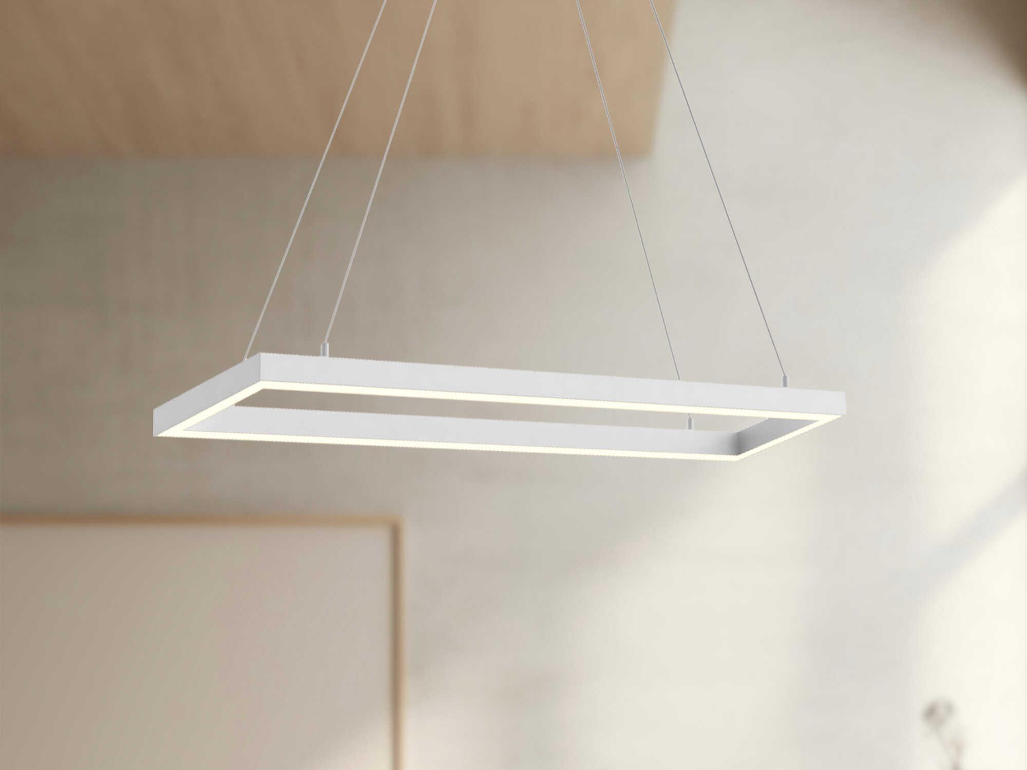 Kuzco Lighting Piazza White Linear Island Pendant